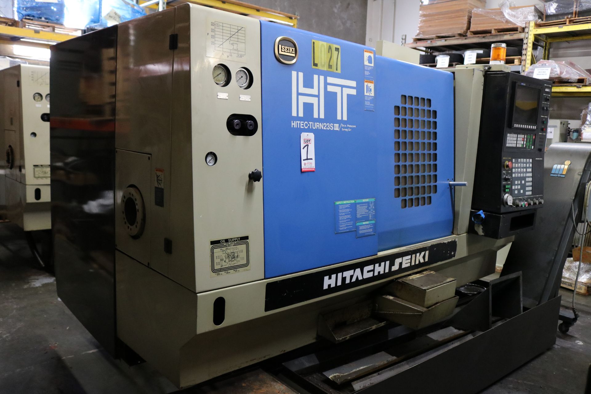 1996 HITACHI SEIKI CNC TURNING CENTER, MODEL HT23S III, SEICOS L CNC CONTROL, 10" CHUCK, 3,600 - Image 2 of 23