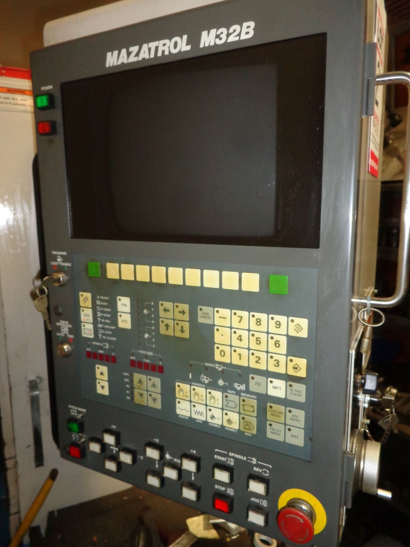 MAZAK MAZATECH MT-V-414 CNC VERTICAL MACHINING CENTER, TRAVELS: 22" X 16.1" X 18.1", 7000 RPM - Image 4 of 5
