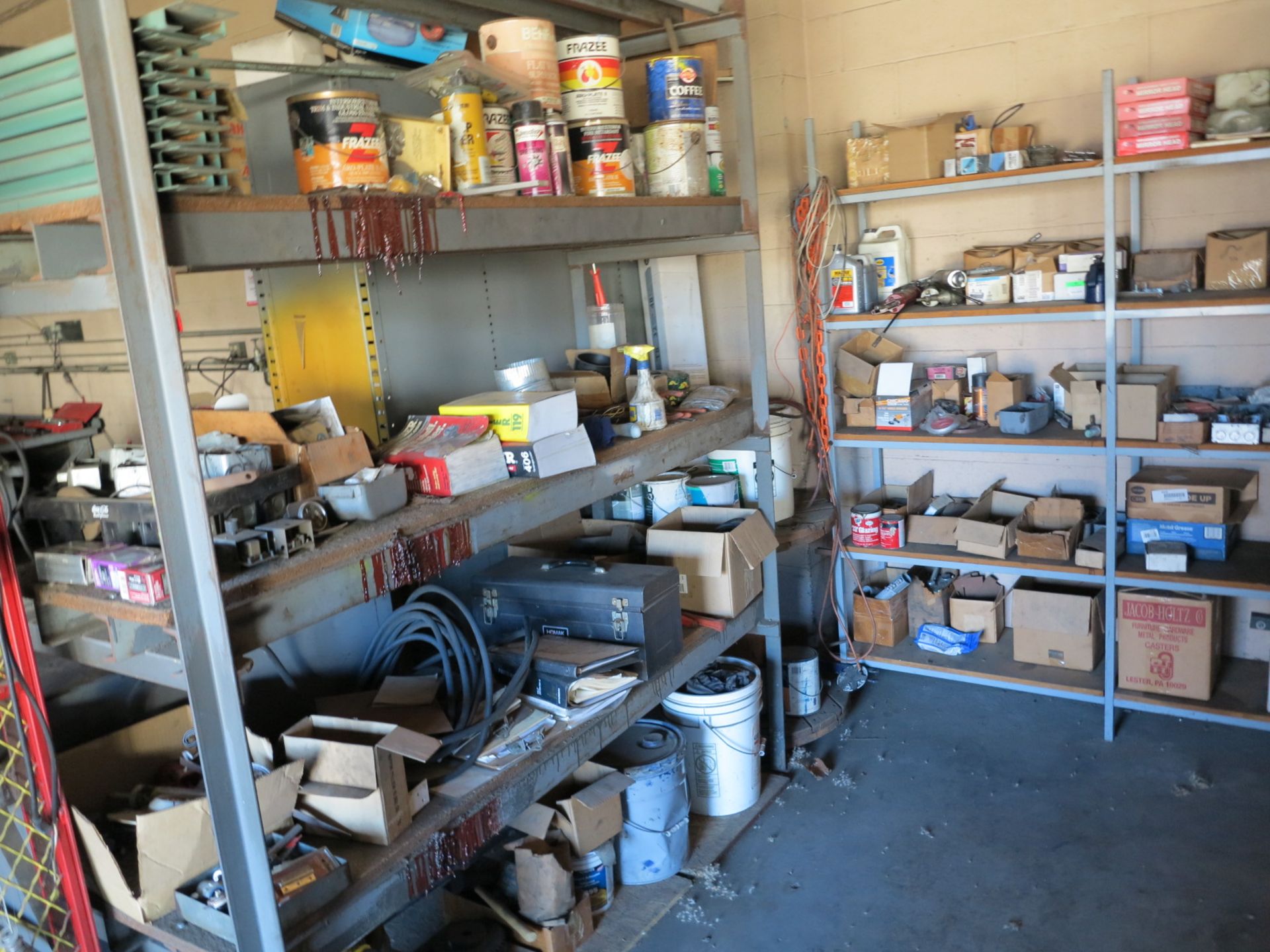 LOT - (2) SHELF UNITS W/ CONTENTS OF MAINTENANCE SUPPLIES - Image 3 of 3