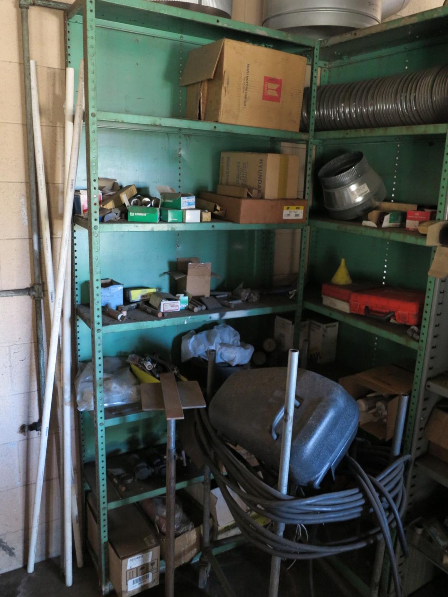 LOT - (3) SHELF UNITS W/ CONTENTS OF MAINTENANCE SUPPLIES, FUSES, ETC. - Image 2 of 2