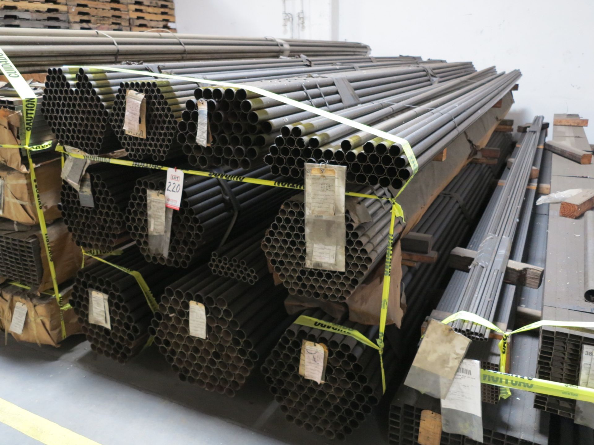 LOT - LARGE QUANTITY OF VARIOUS STEEL TUBE MATERIAL IN 20' LENGTHS - Image 2 of 2