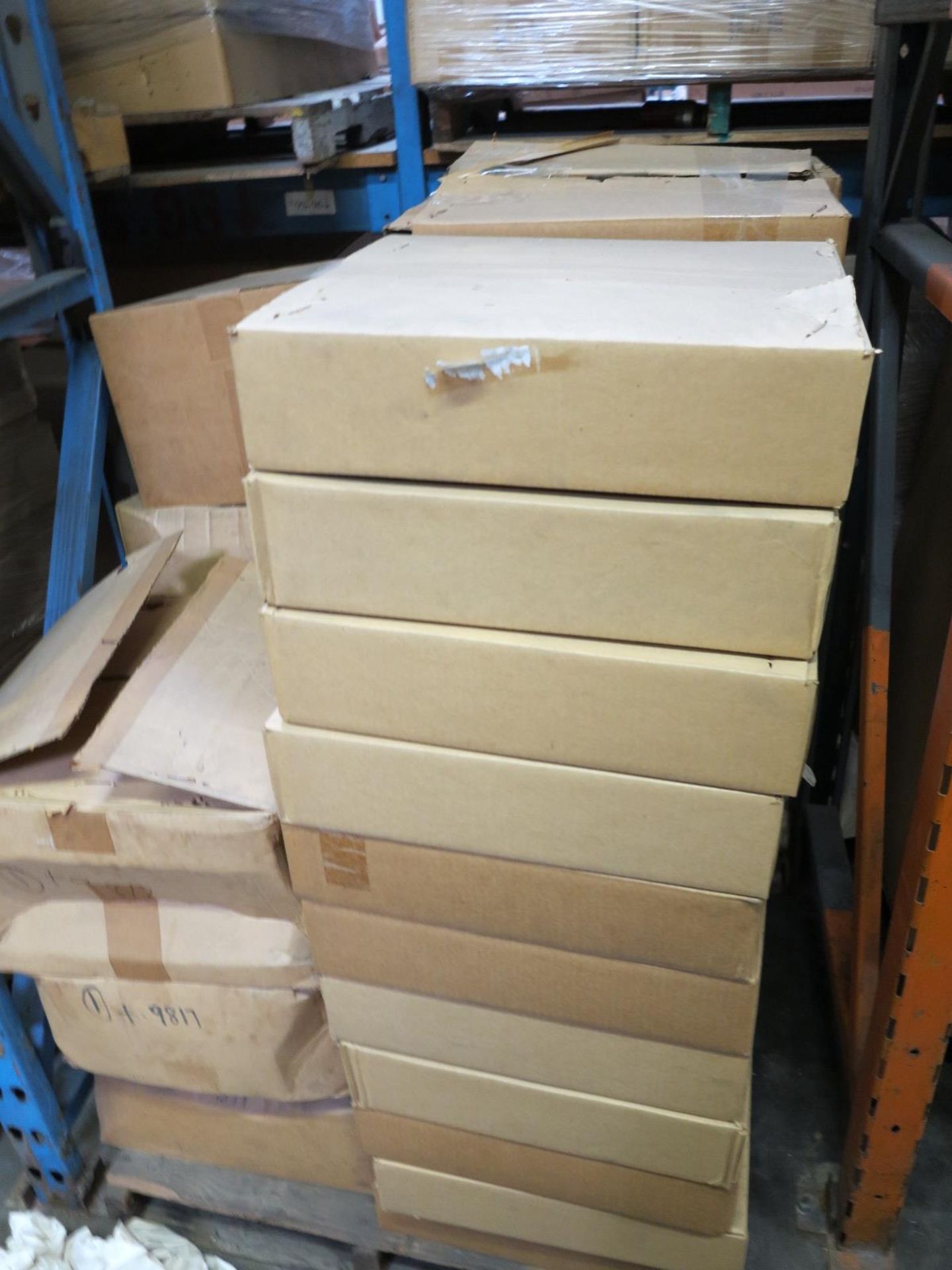 LOT - CONTENTS OF (2) SECTIONS OF PALLET RACK TO INCLUDE: MISC. RACKS