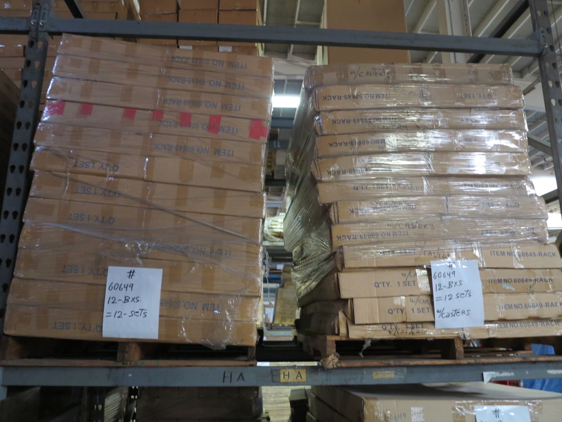 LOT - CONTENTS OF (2) SECTIONS OF PALLET RACK TO INCLUDE: ITEM # 26164, ADD ON ARM F MINI QUAD (S/ - Image 4 of 6