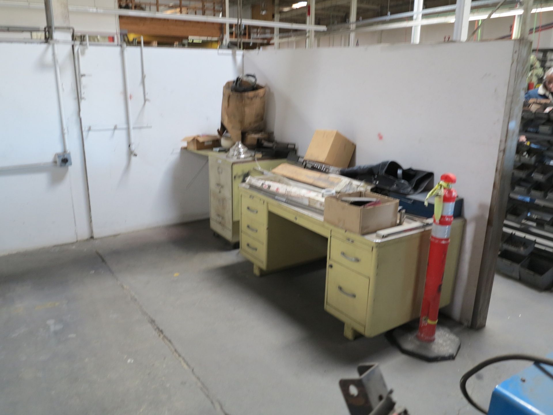 LOT - CONTENTS OF (6) CUBICLES CONTAINING ASSEMBLY TABLES, SCRAP STEEL AND ASSORTED ITEMS - Image 6 of 6