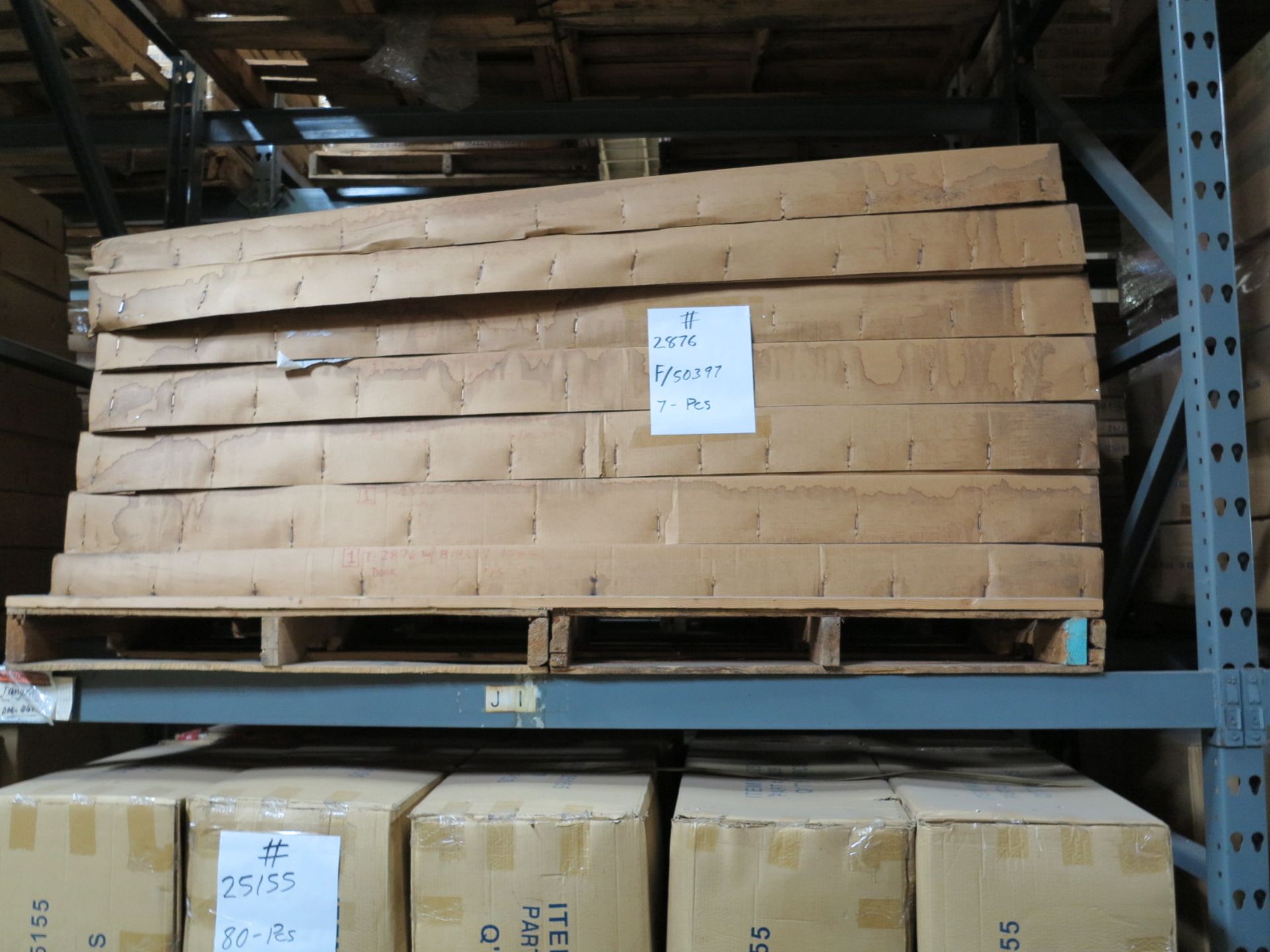 LOT - CONTENTS OF (2) SECTIONS OF PALLET RACK TO INCLUDE: ITEM # T3975, 2 TIER CLAMP ON - Image 7 of 8