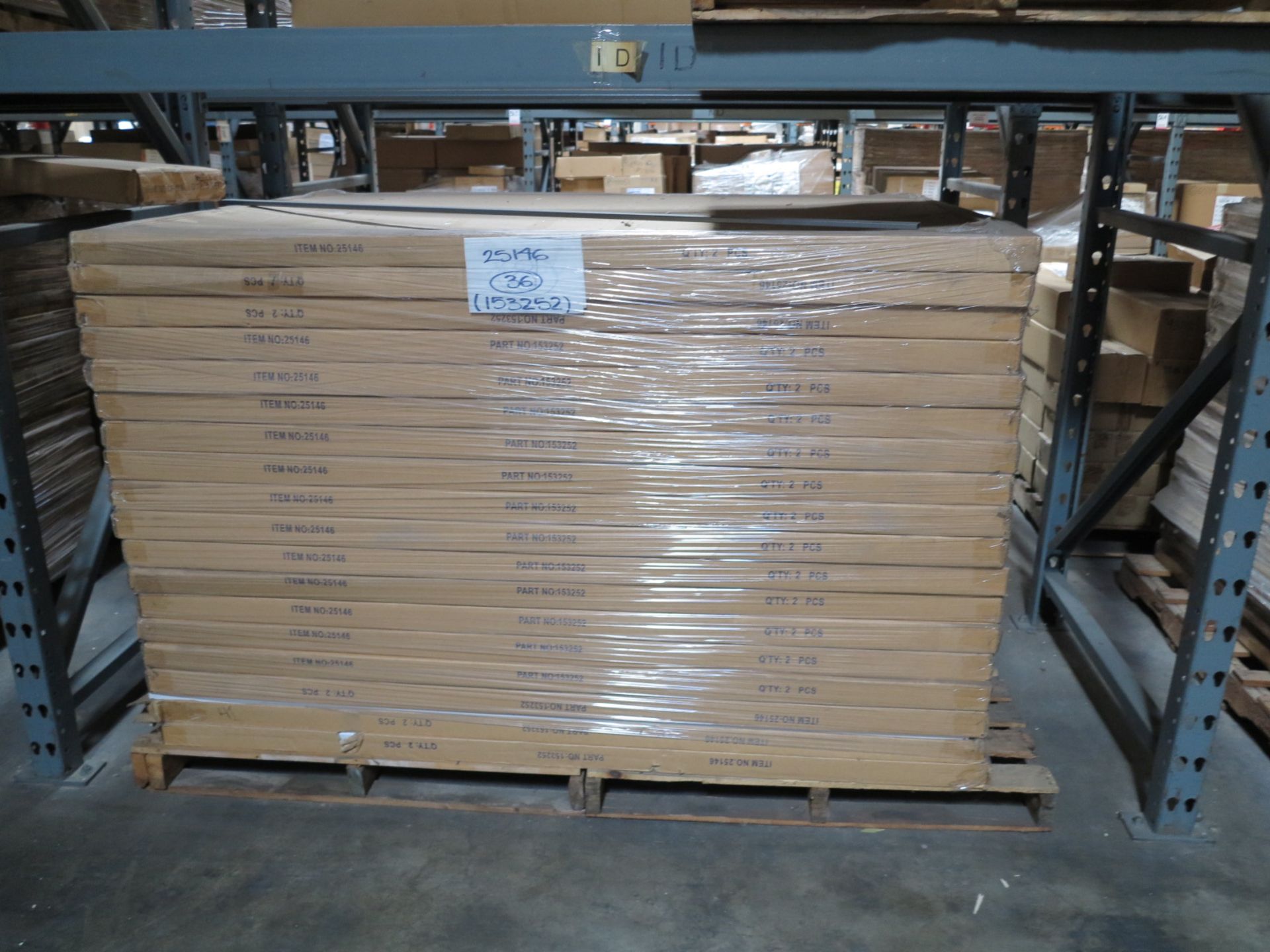 LOT - CONTENTS OF (2) SECTIONS OF PALLET RACK TO INCLUDE: ITEM # 50706, 4FT. L ADD ON SET 67" - Bild 8 aus 8