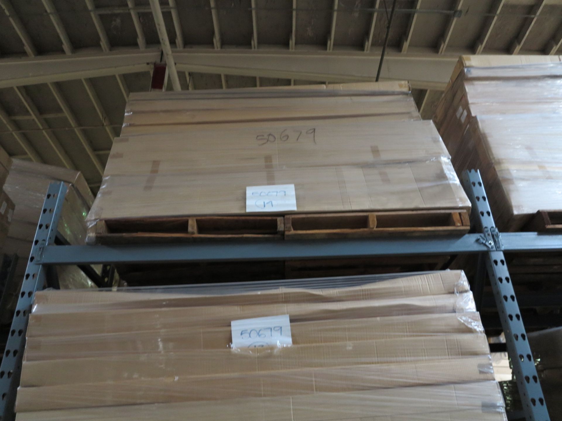 LOT - CONTENTS OF (3) SECTIONS OF PALLET RACK TO INCLUDE: ITEM # 50679, 5FT L. STARTER SET 82" - Image 12 of 12