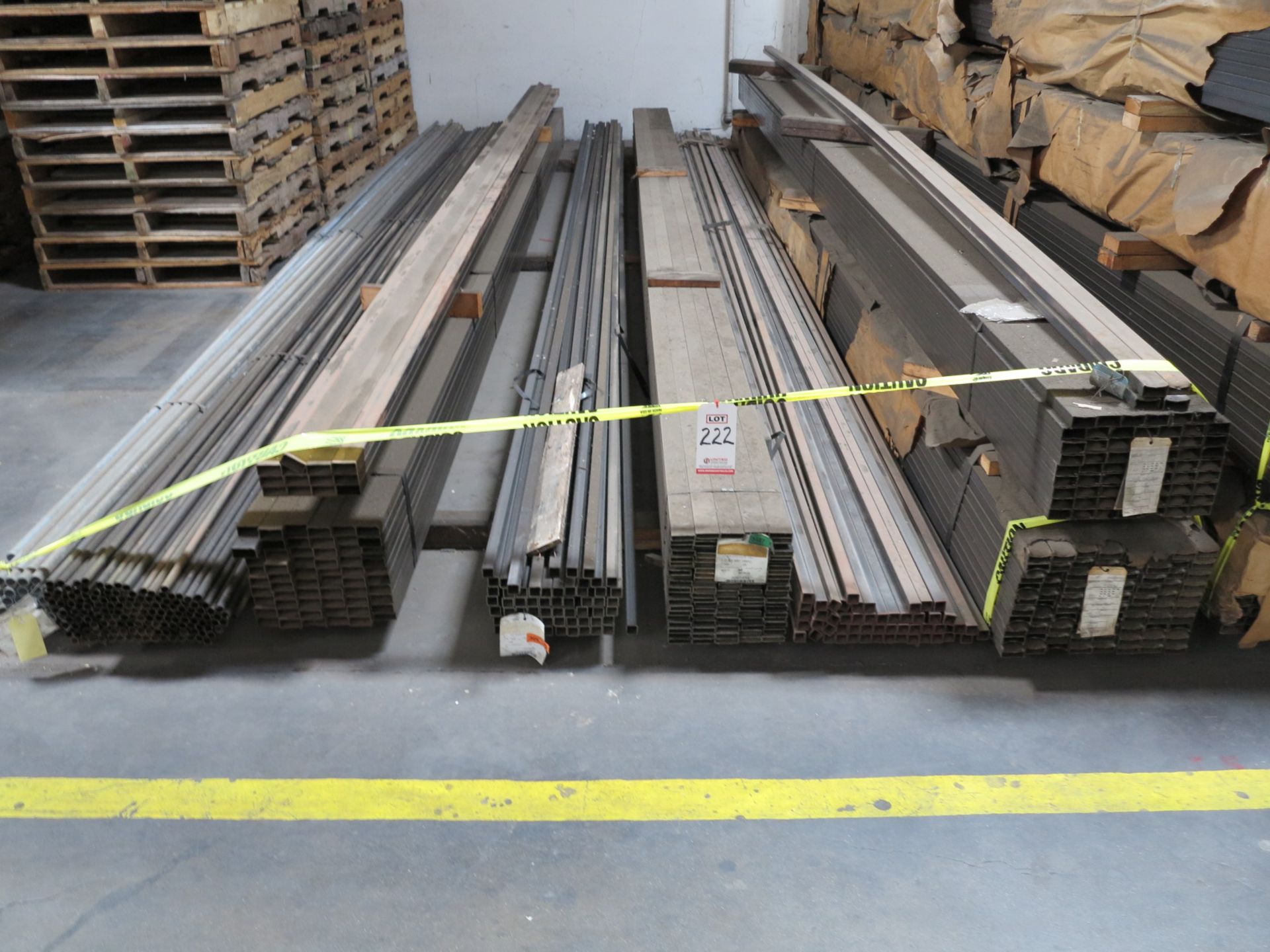 LOT - LARGE QUANTITY OF VARIOUS STEEL TUBE MATERIAL IN 20' LENGTHS