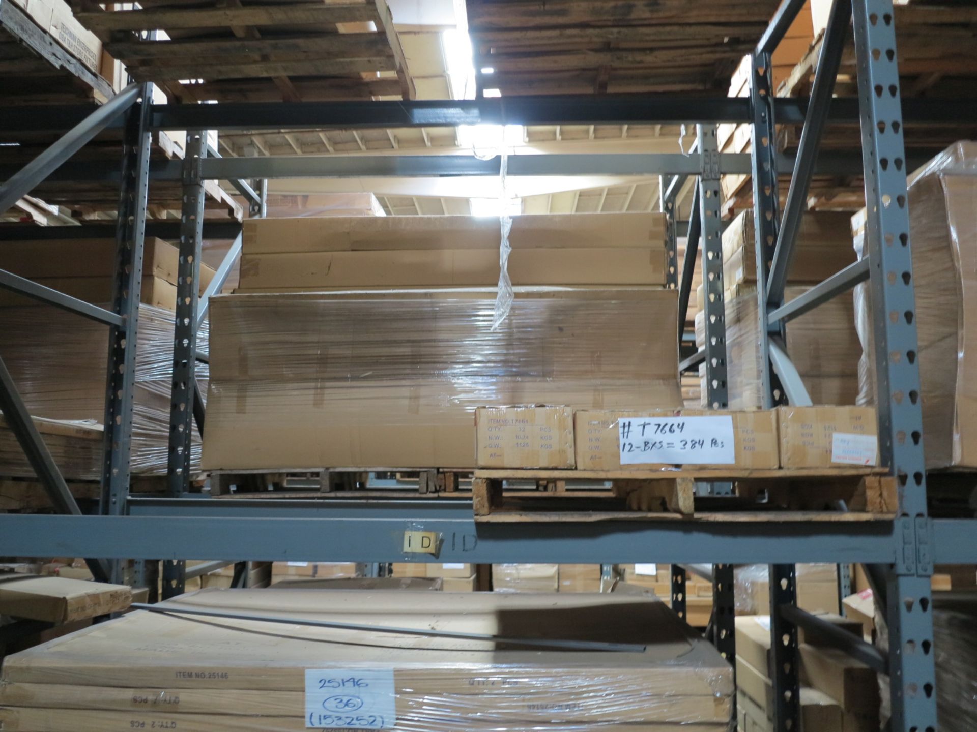 LOT - CONTENTS OF (2) SECTIONS OF PALLET RACK TO INCLUDE: ITEM # 50706, 4FT. L ADD ON SET 67" - Bild 7 aus 8