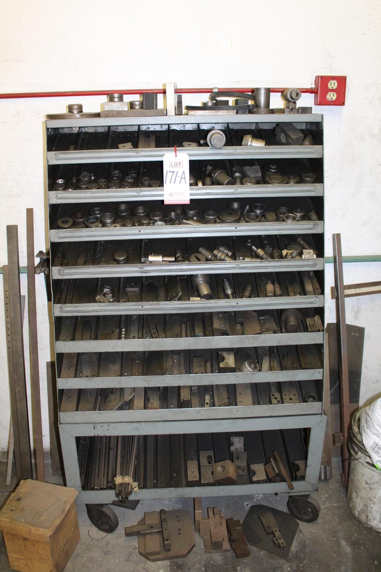 LOT - ROLLING CART OF THREADING DIES AND PUNCH PRESS DIES