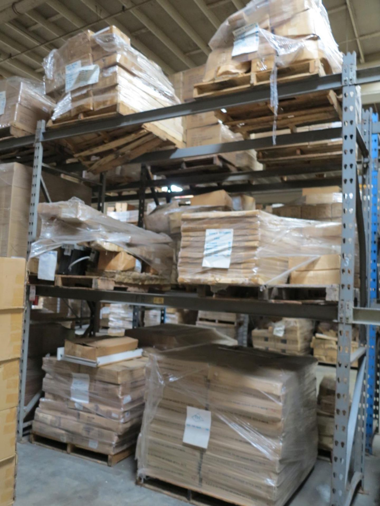 LOT - CONTENTS OF (3) SECTIONS OF PALLET RACK TO INCLUDE: ITEM # 98166, 3 TIER STAND (C213),