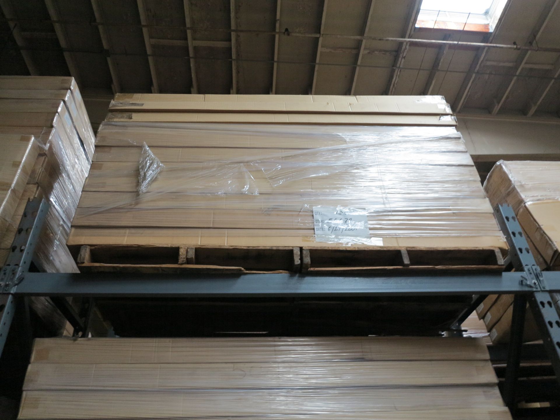 LOT - CONTENTS OF (3) SECTIONS OF PALLET RACK TO INCLUDE: ITEM # 50679, 5FT L. STARTER SET 82" - Image 6 of 12