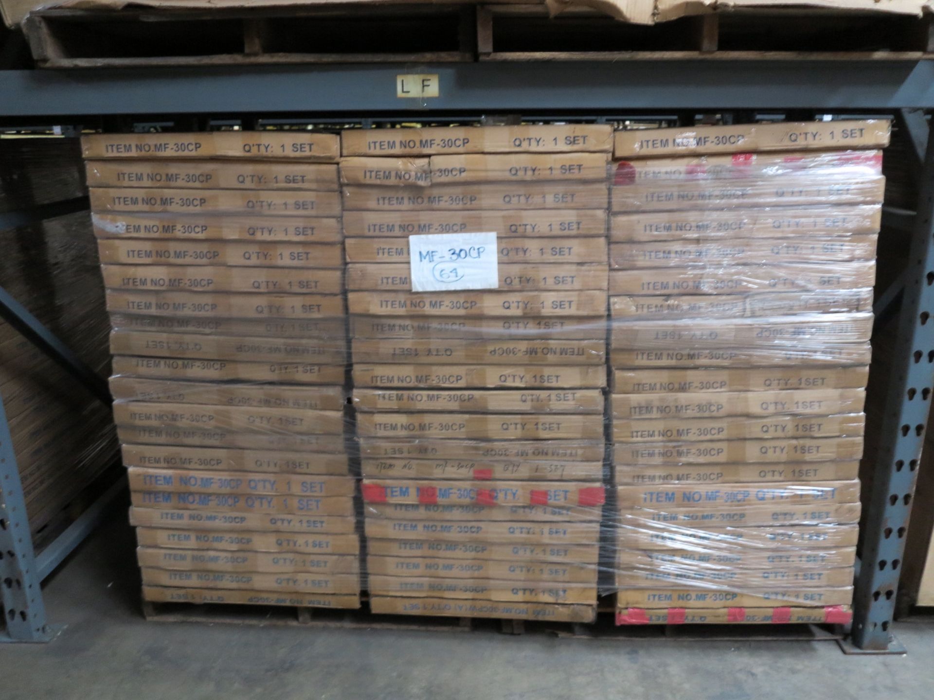 LOT - CONTENTS OF (3) SECTIONS OF PALLET RACK TO INCLUDE: ITEM # 50679, 5FT L. STARTER SET 82" - Image 7 of 12
