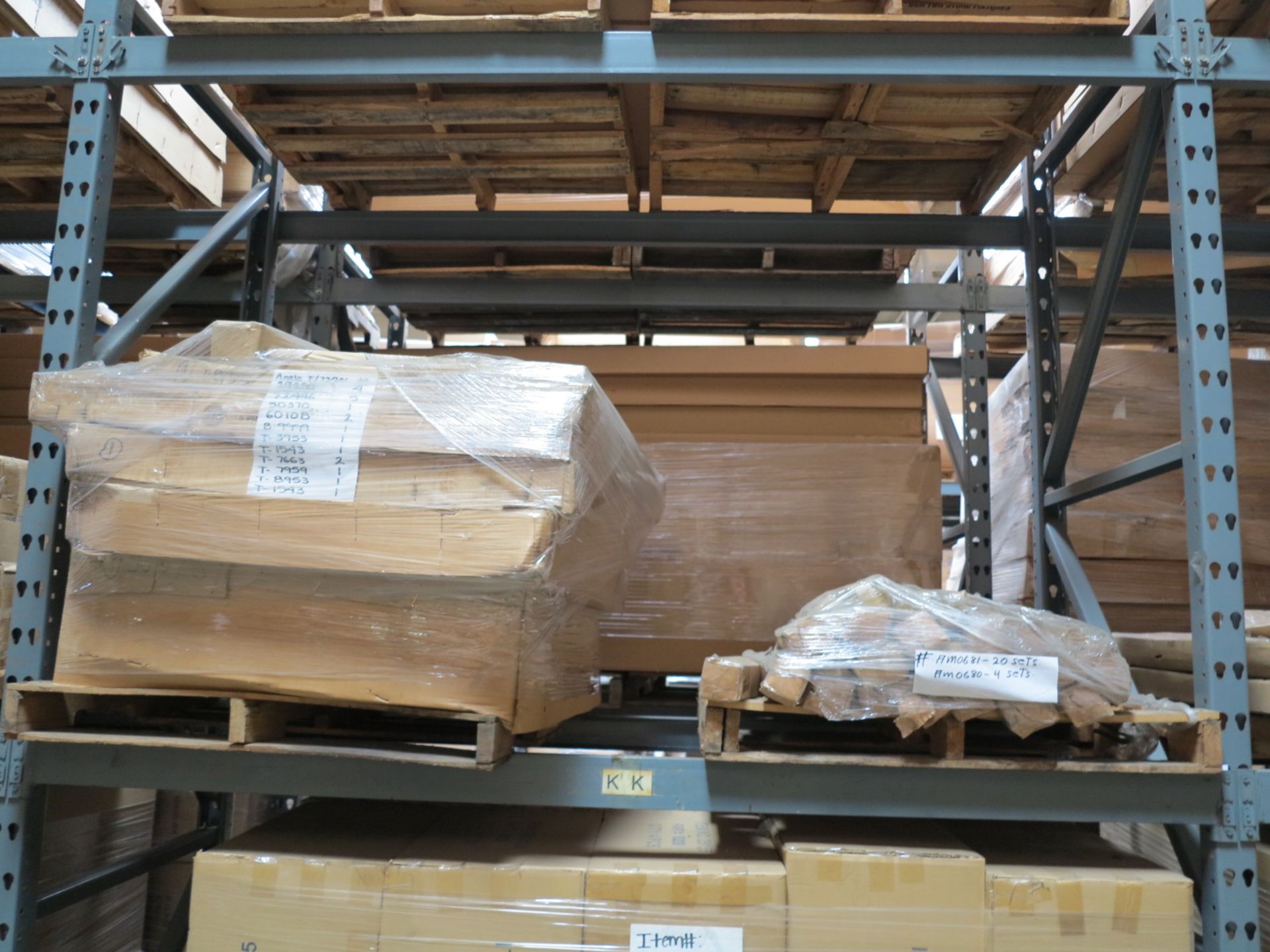 LOT - CONTENTS OF (2) SECTIONS OF PALLET RACK TO INCLUDE: ITEM # 50651, 4 ADD ON SET 72" HIGH F - Image 5 of 6