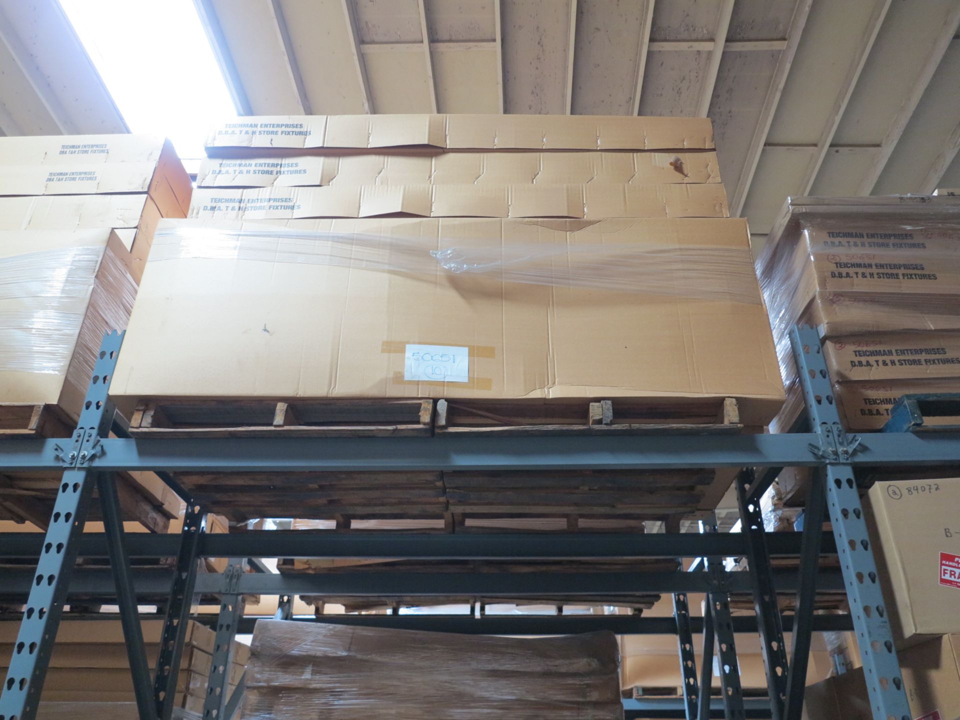 LOT - CONTENTS OF (2) SECTIONS OF PALLET RACK TO INCLUDE: ITEM # 50651, 4 ADD ON SET 72" HIGH F - Image 3 of 6