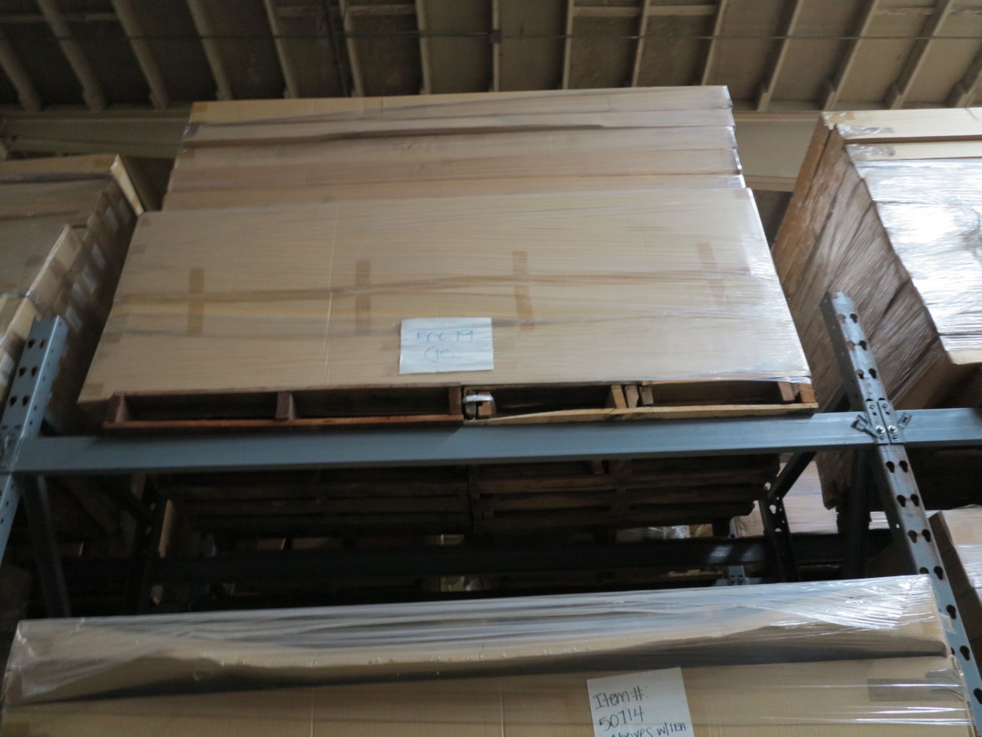 LOT - CONTENTS OF (3) SECTIONS OF PALLET RACK TO INCLUDE: ITEM # 50679, 5FT L. STARTER SET 82" - Image 9 of 12