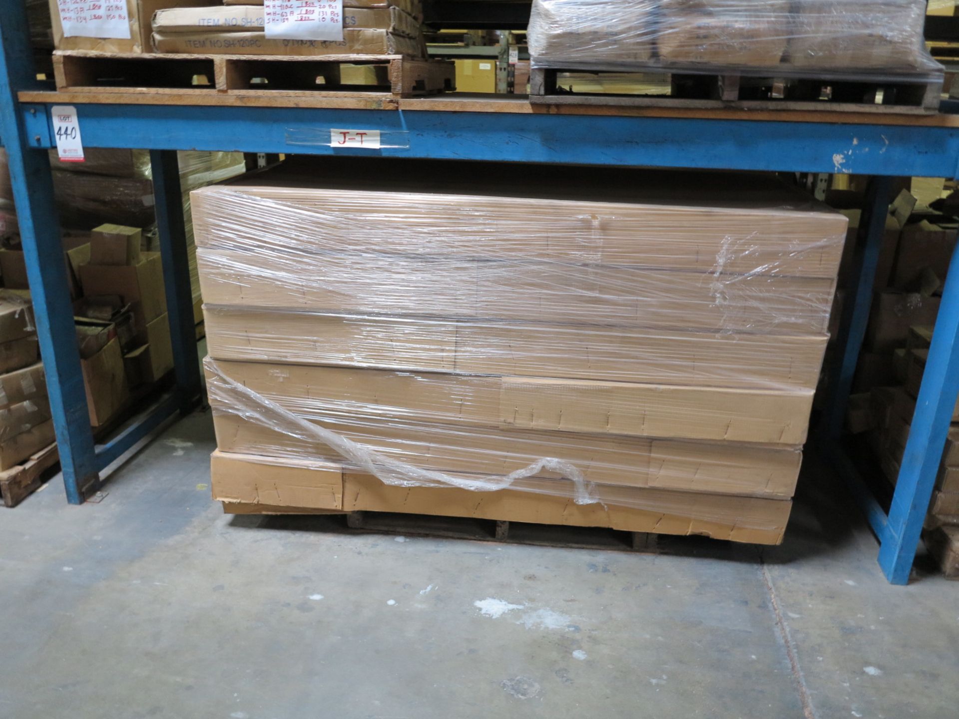 LOT - CONTENTS OF (2) SECTIONS OF PALLET RACK TO INCLUDE: ITEM # 97344, 66" TALL SQUARE FOLDING - Image 3 of 8