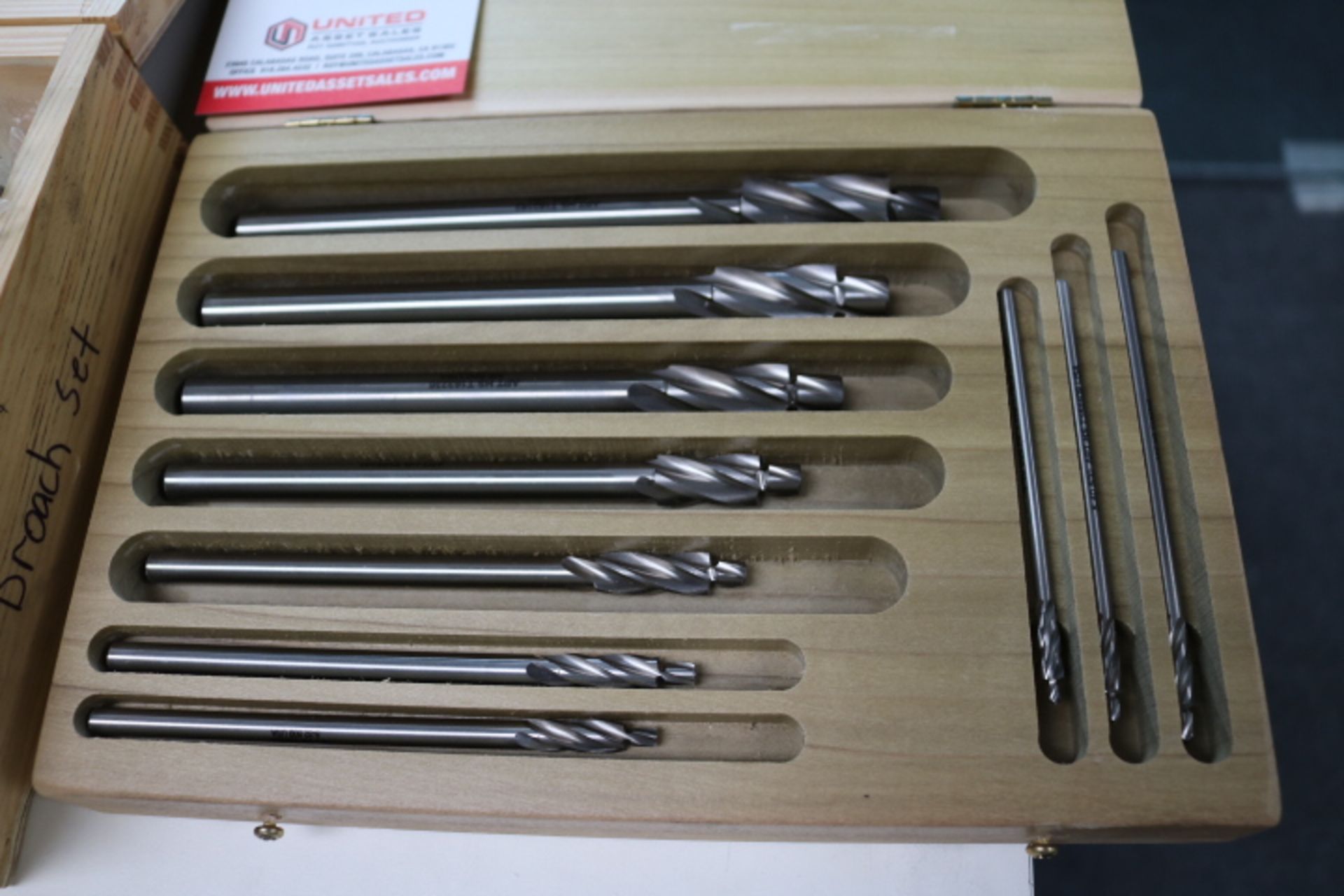 ALVORD-POLK TOOL AIRCRAFT QUALITY REAMERS, C-BORE, CAT. NO. 500-S-10, 10 PIECES COMPLETE