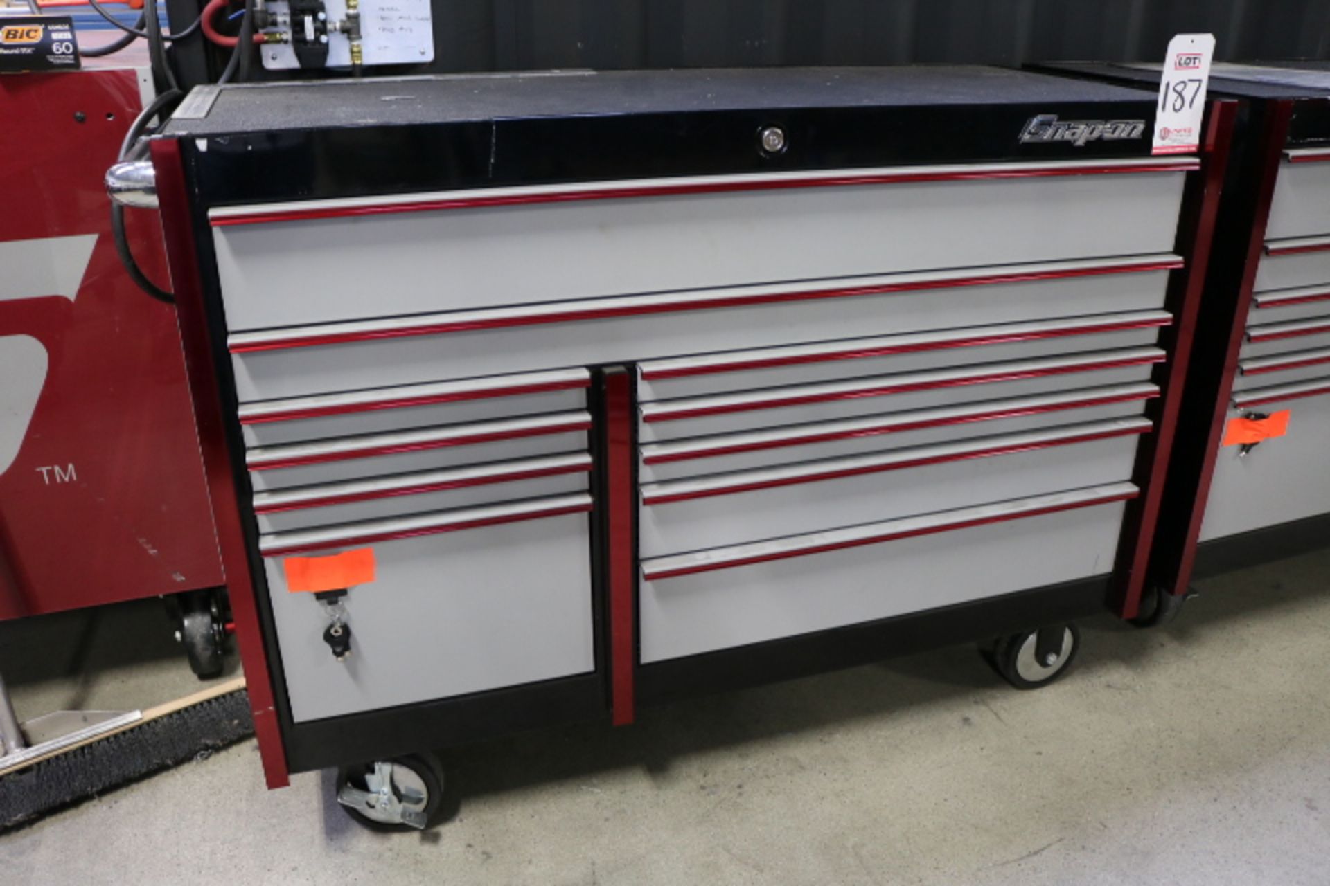 SNAP-ON 11-DRAWER 54" MASTERS SERIES ROLLING CABINET, MODEL KRL722BPZQ, STANDARD CONFIGURATION,