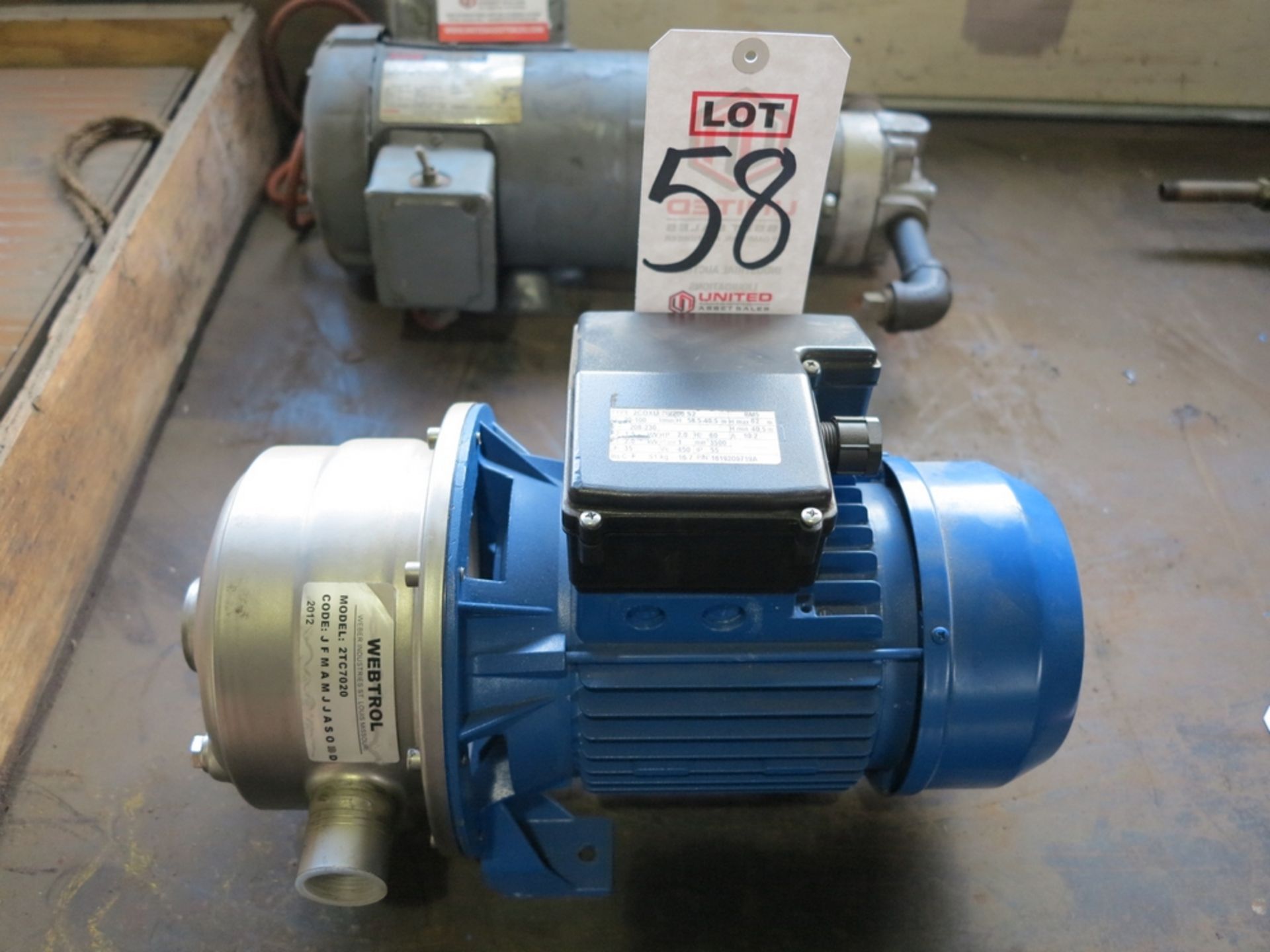 WEBER INDUSTRIES WEBTROL MODEL 2TC7020 PUMP