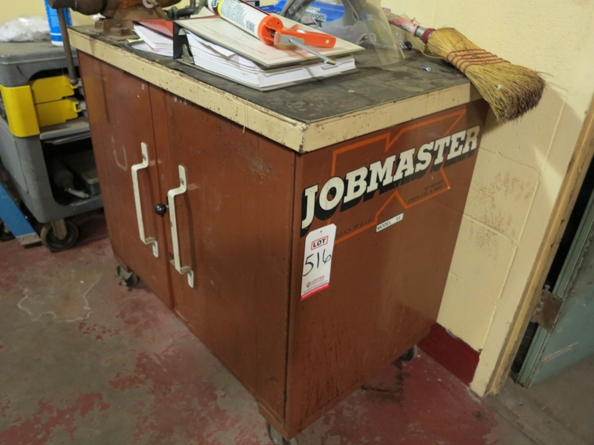 JOBMASTER 2-DOOR/4-DRAWER JOB CART, W/ CONTENTS AND 4" WILTON VISE - Image 2 of 2