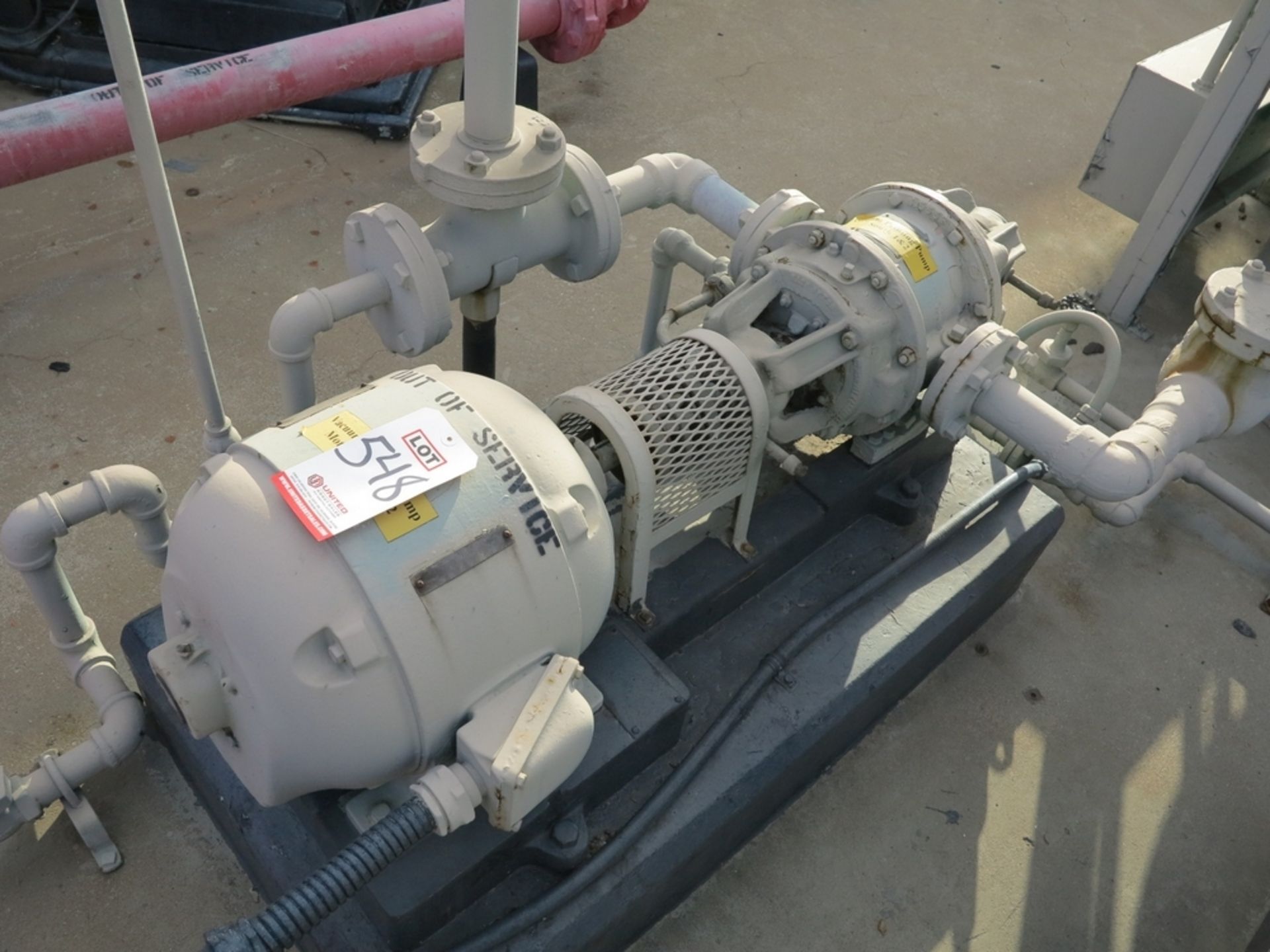 GE 5 HP MOTOR AND VACUUM PRIMING PUMP