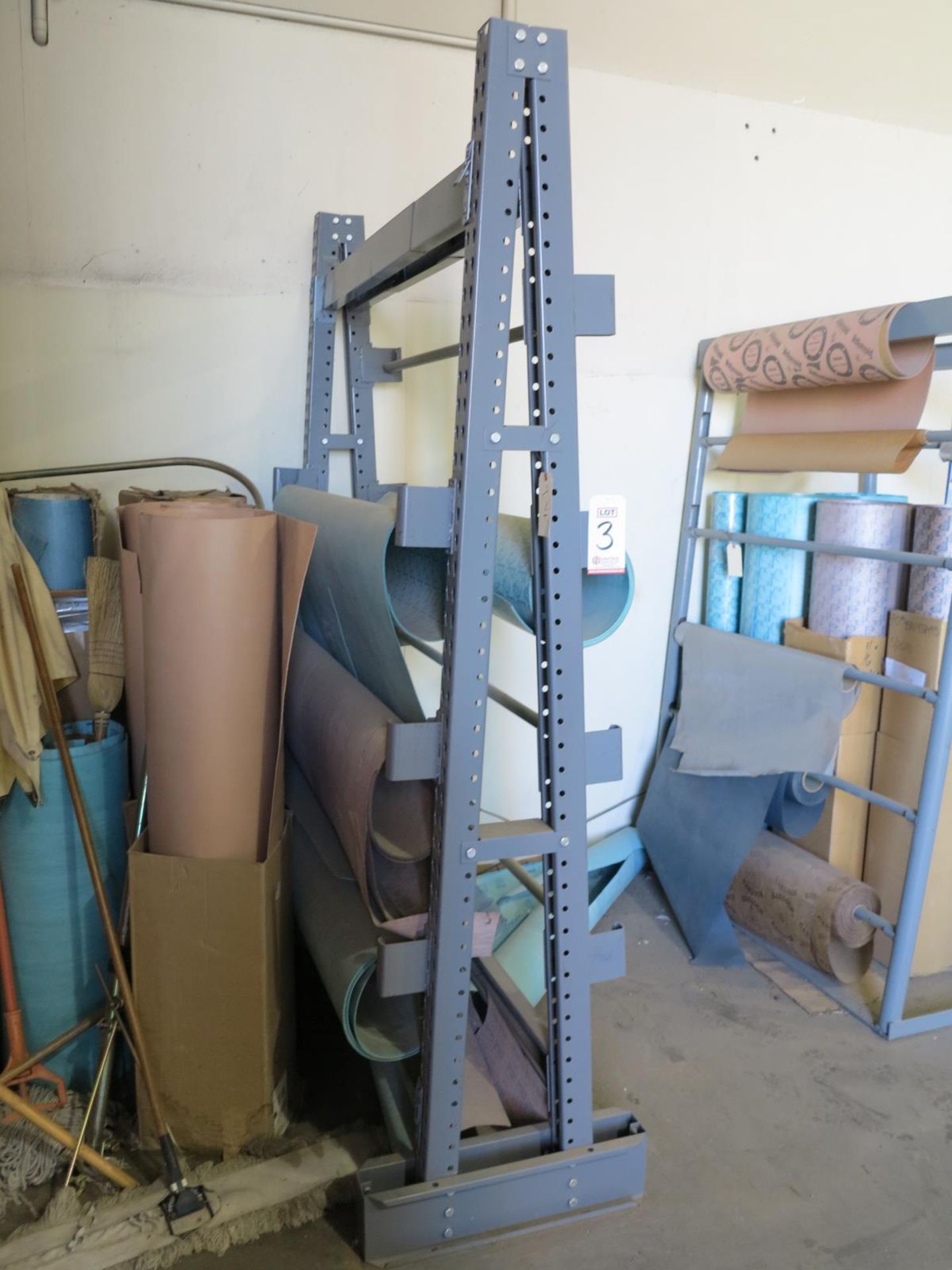 LOT - (2) GASKET ROLL RACKS, 4' AND 5', W/ ALL ROLLS OF MISC GASKET MATERIAL - Image 2 of 5