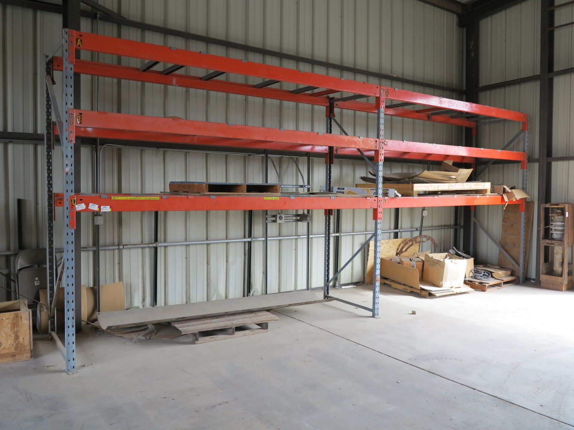 LOT - (5) SECTIONS OF PALLET RACK, 12' BEAMS, 10' UPRIGHTS, CONTENTS NOT INCLUDED - Image 2 of 2