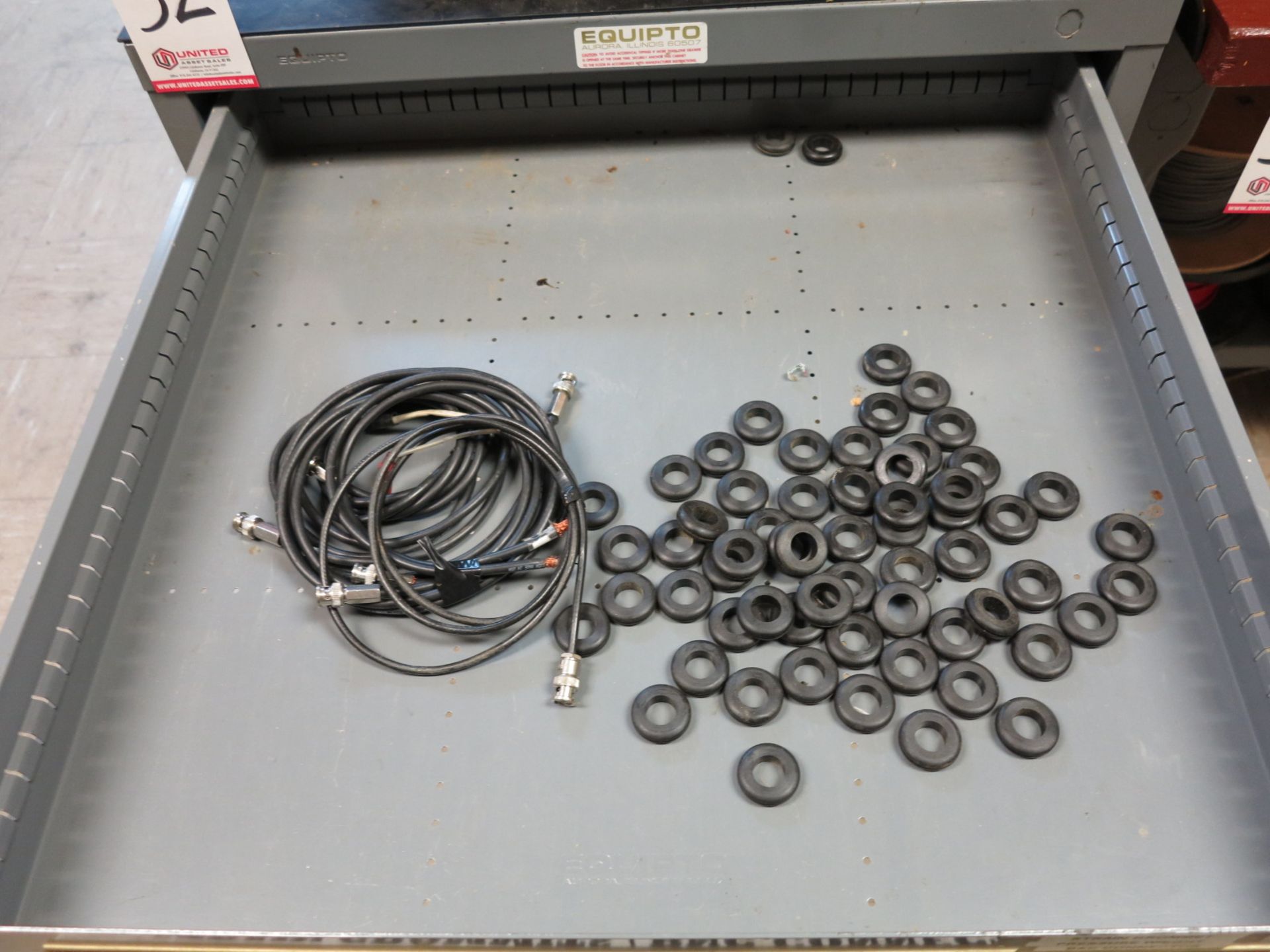 EQUIPTO 6-DRAWER BASE CABINET, W/ CONTENTS TO INCLUDE: IPT SEISMIC VIBRATION TRANSMITTERS, - Image 2 of 7