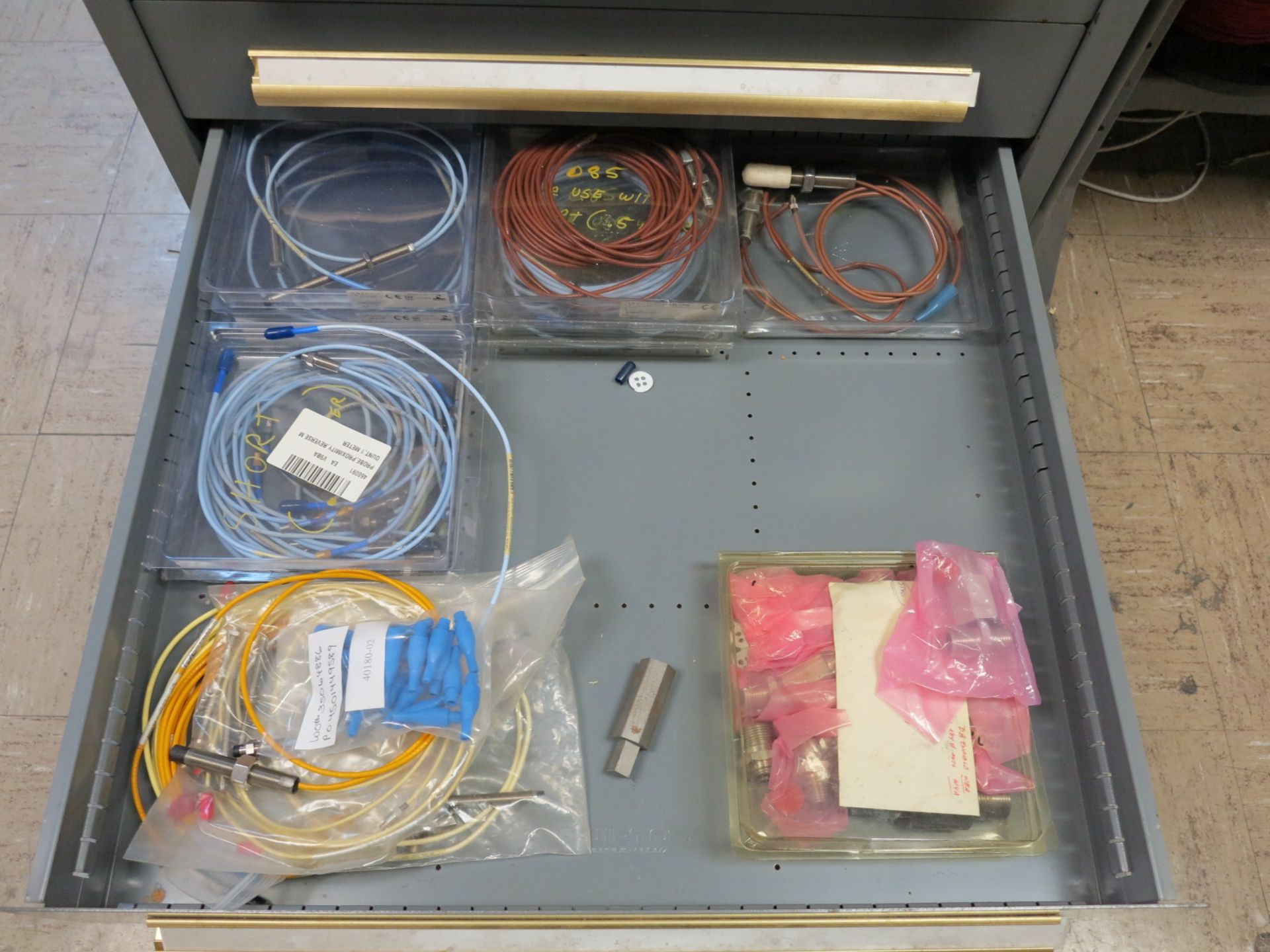 EQUIPTO 6-DRAWER BASE CABINET, W/ CONTENTS TO INCLUDE: IPT SEISMIC VIBRATION TRANSMITTERS, - Image 6 of 7