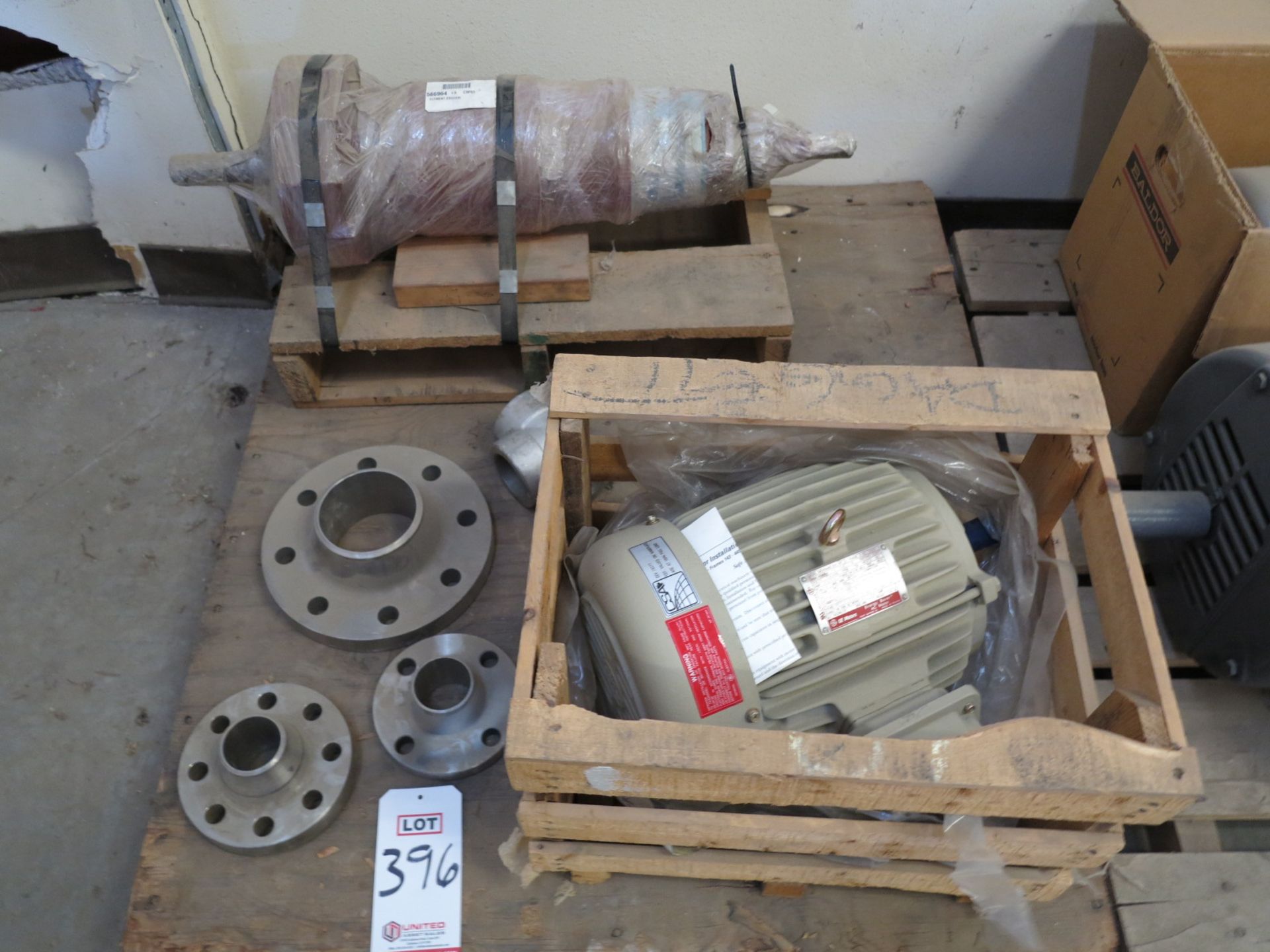 LOT - EXCITER ELEMENT AND GE 5 HP MOTOR, 230/460V, 1750 RPM, 3-PHASE