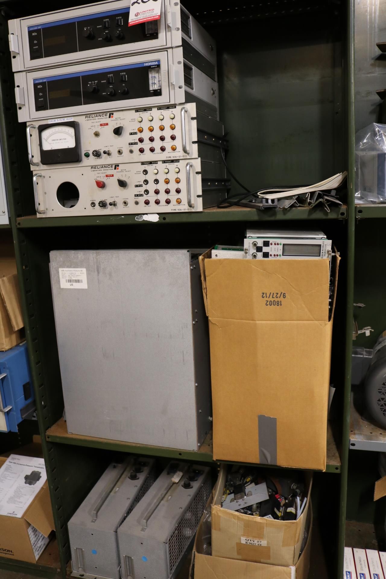 LOT - (2) HORIBA CMA-323 NOX AND O2 GAS ANALYZERS, (2) RELIANCE VIBRATION MONITORS, ABB DCS SYSTEM