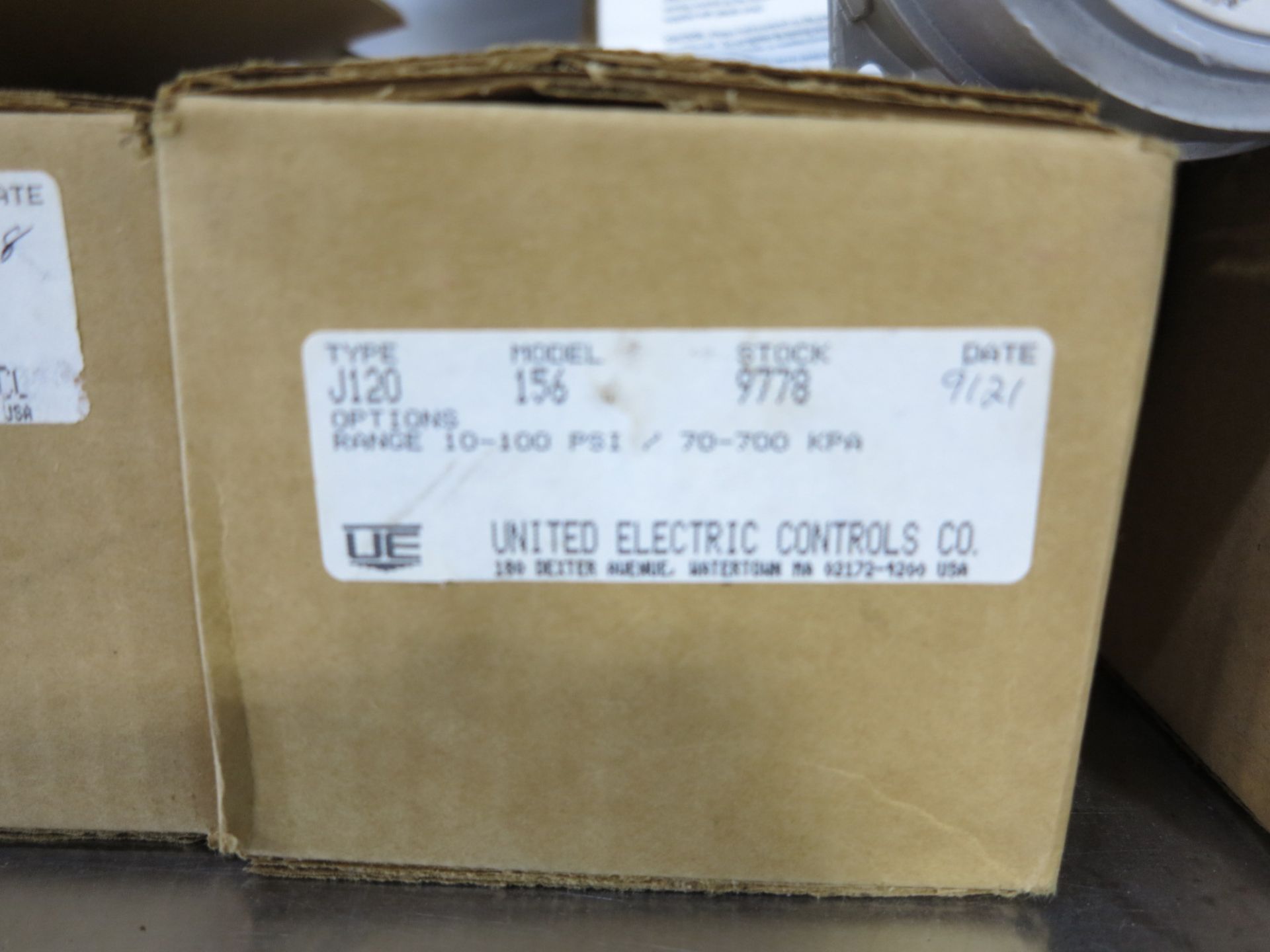 LOT - (5) UNITED ELECTRIC CONTROLS TYPE J120 PRESSURE SWITCH, MODEL 9778-156 - Image 3 of 3