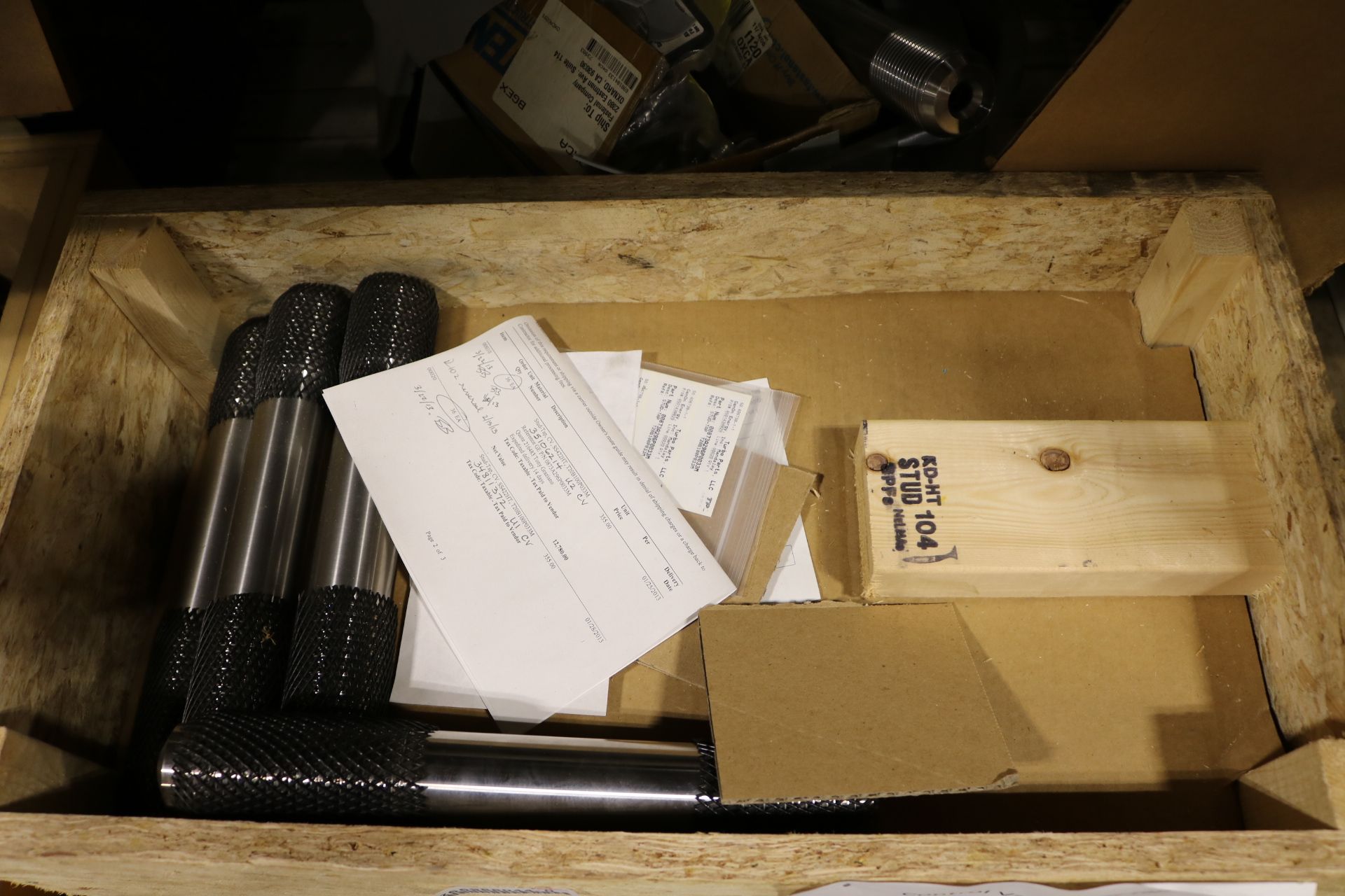 LOT - (2) PALLETS CONTAINING TURBINE/GENERATOR PARTS AND CONTROL VALVE STUD TAPS - Image 3 of 4