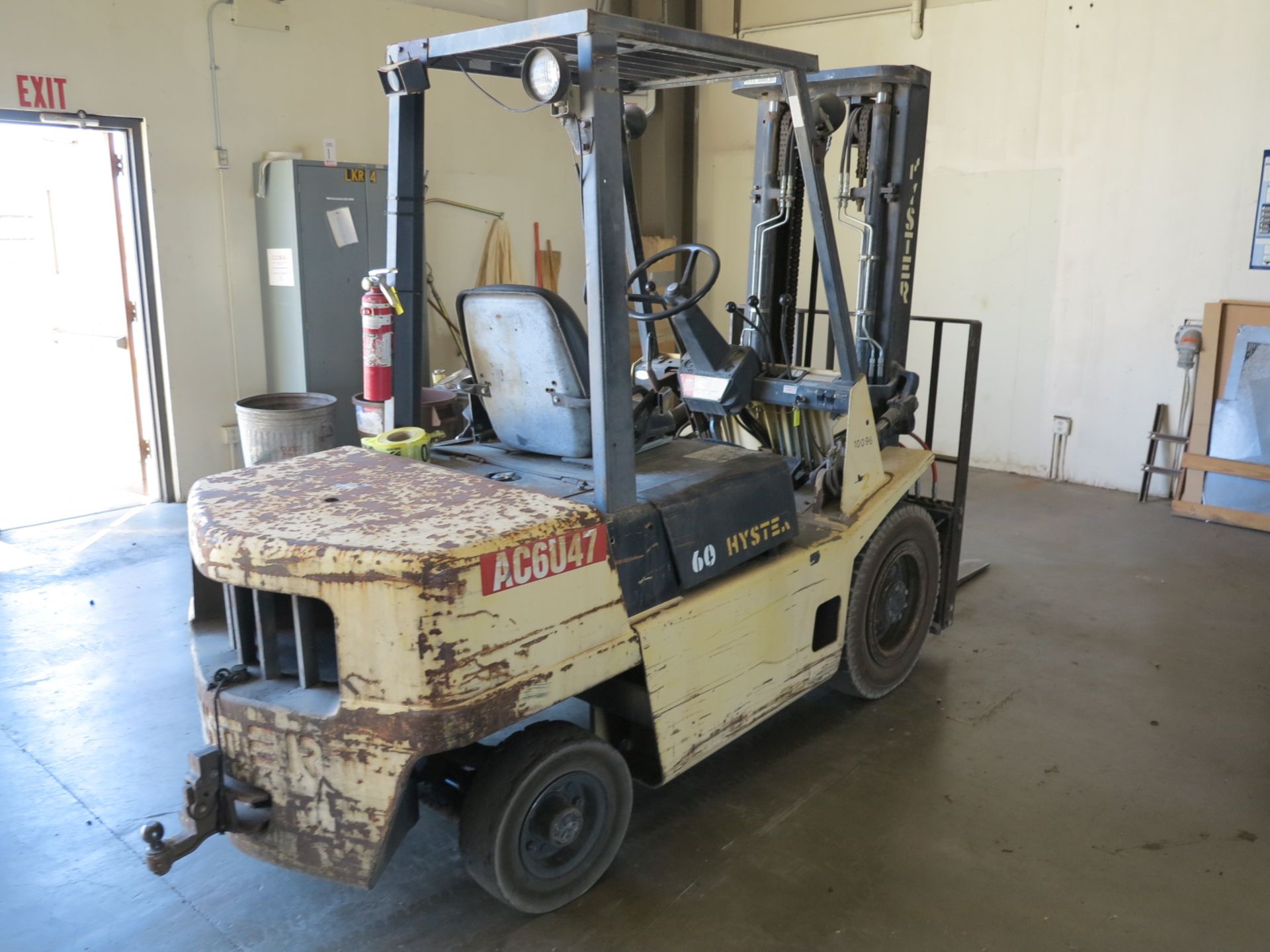 HYSTER FORKLIFT, DIESEL FUEL, 6,000 LB CAPACITY (LOCATED OFFSITE: COOLWATER PLANT, 37000 SANTA FE - Image 3 of 3