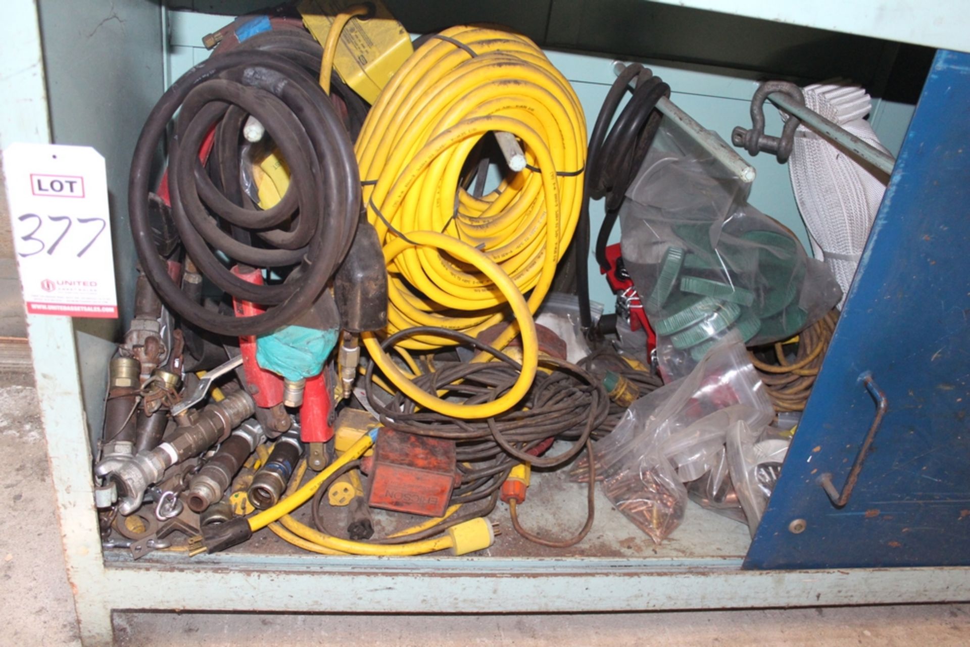 LOT - ASSORTED CORDS, LEADS,& FITTINGS; (LOWER LEVEL OF CABINET); (BLDG 7) - Image 2 of 2