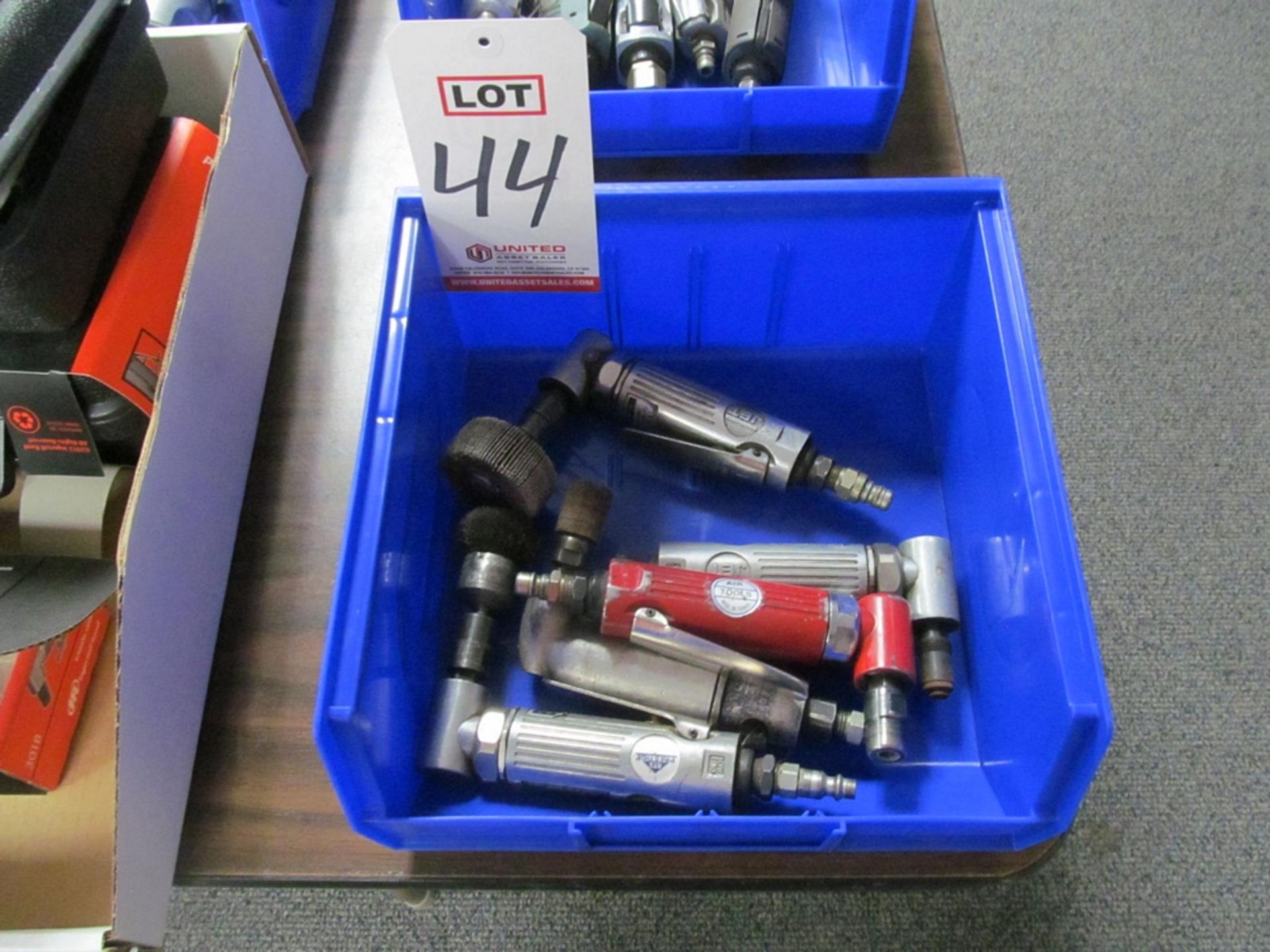 LOT - (5) PNEUMATIC RIGHT ANGLE DIE GRINDERS