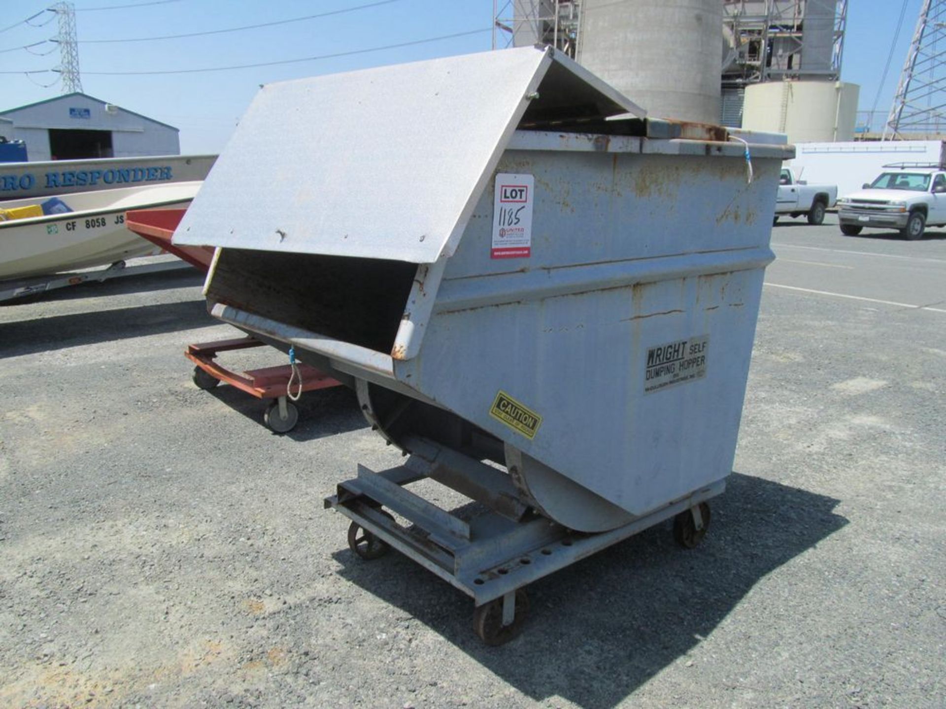 1.5 YARD WRIGHT SELF DUMPING HOPPER