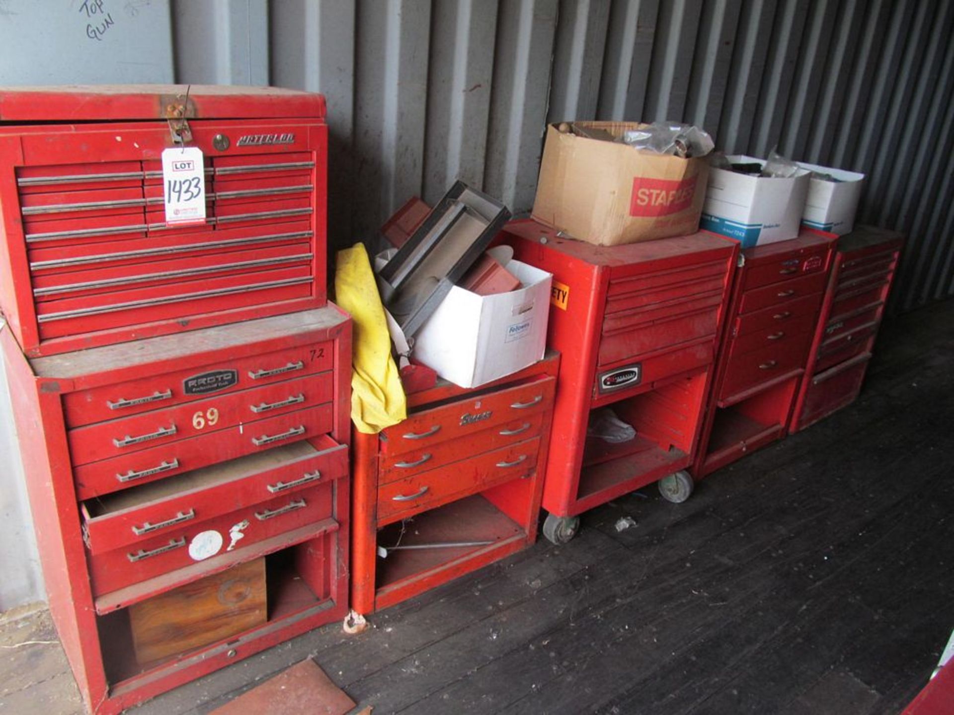 LOT - (6) ASSORTED TOOL CHEST (OUTSIDE MACH. SHOP)