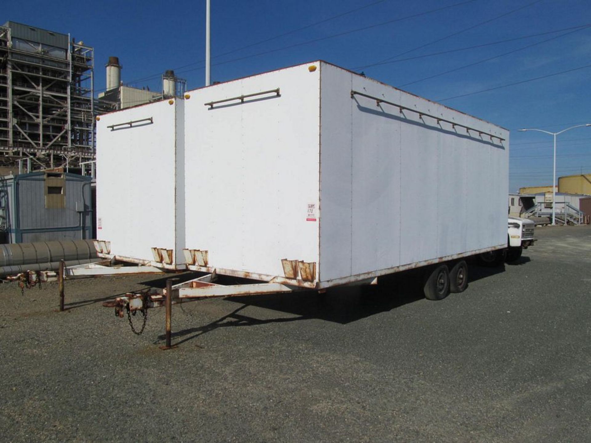 22' TANDEM AXEL UTILITY TRAILER, PINTLE HITCH, (NO TITLE)