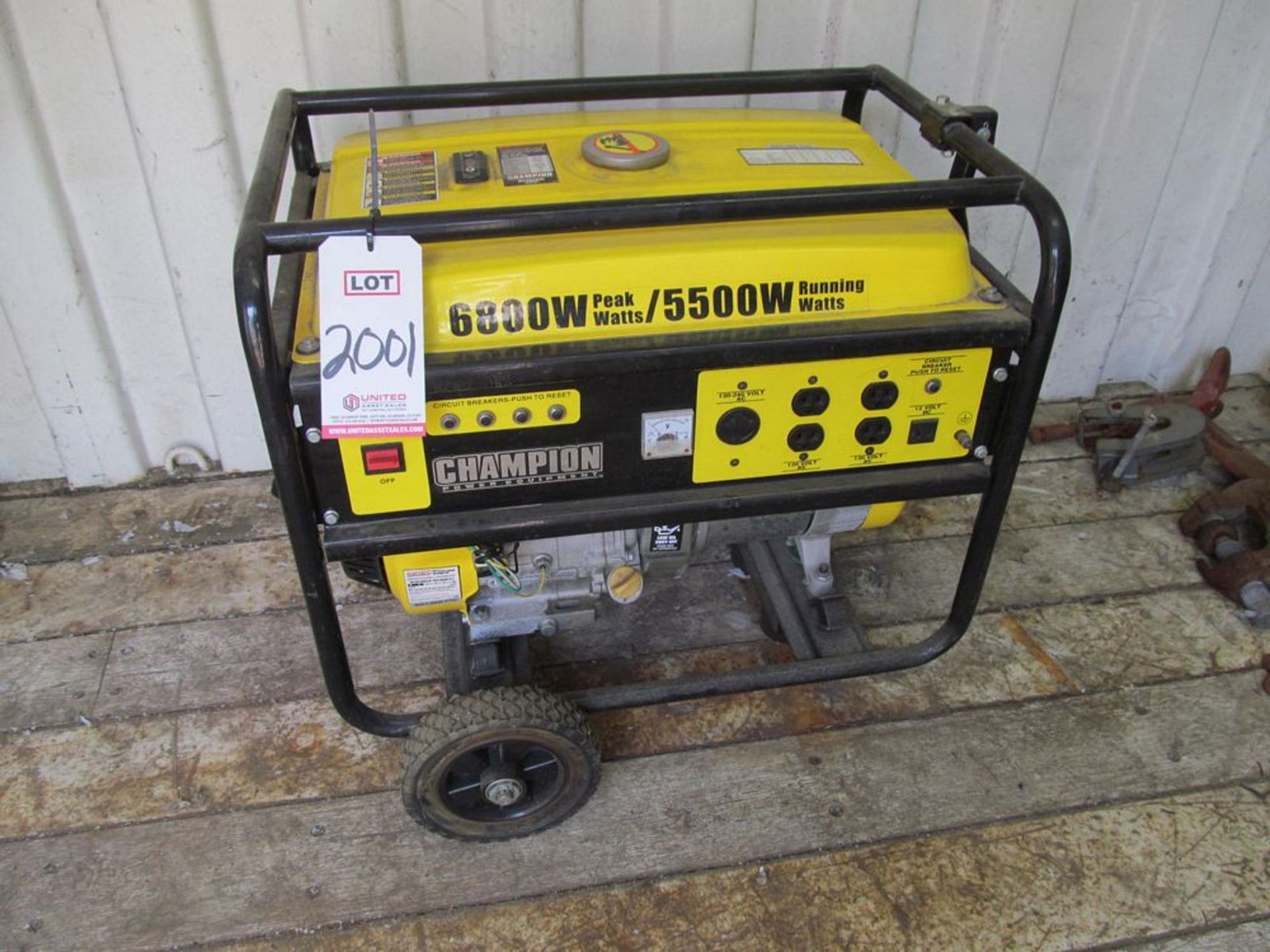 CHAMPION #C41150 5500 WATT GAS POWERED PORTABLE GENERATOR, 120/240 VOLT (CONEX BY TECH LAB)