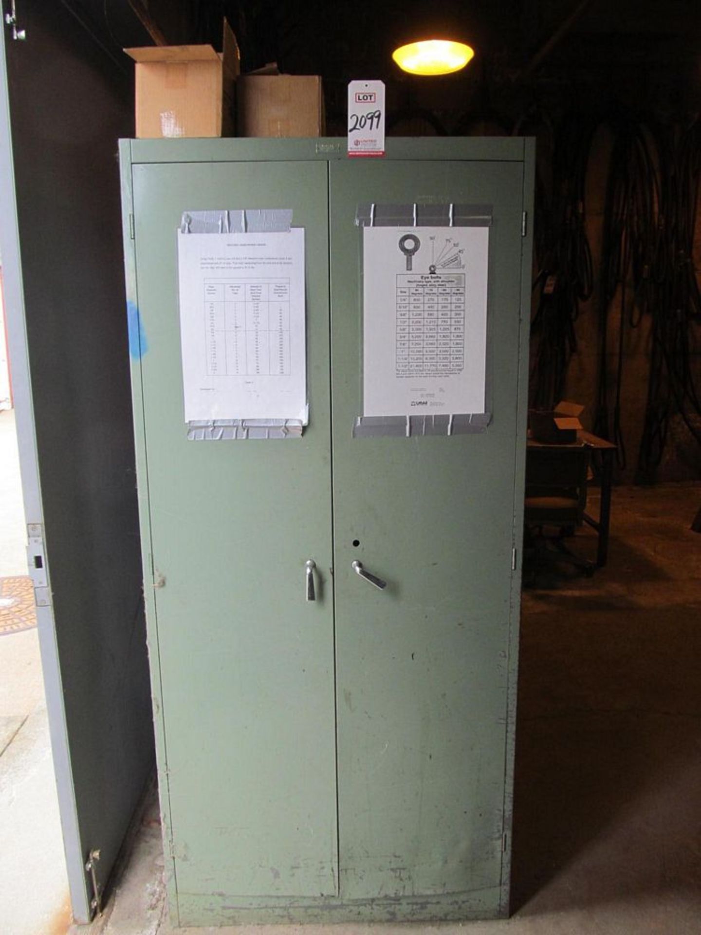 CABINET W/ NYLON STRAPS & SHACKLES, (RIGGING LOFT)