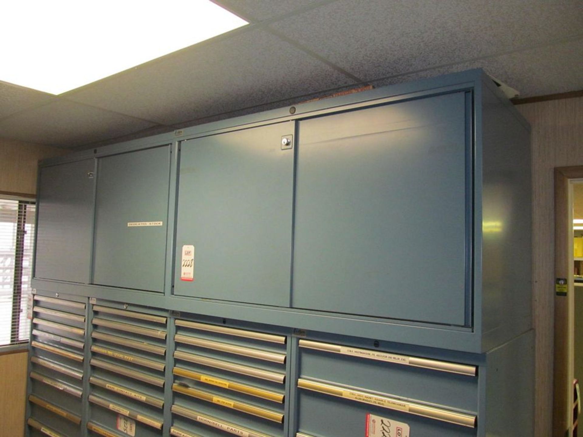 LOT - (2) LISTA SLIDING DOOR CABINETS 56" X 28" X 33" (TECH LAB)