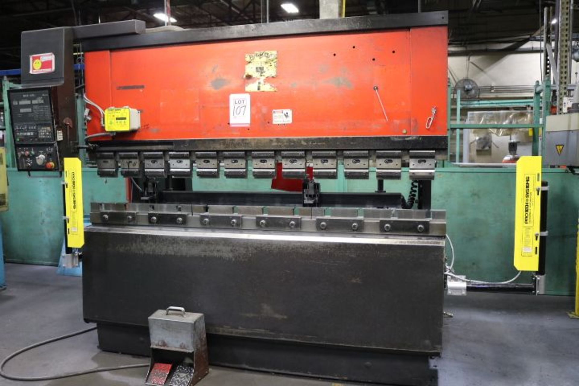 AMADA MODEL FBD-1025E, 110-TON X 98" CNC PRESS BRAKE, S/N 1020219 (NEW 1990), PROTECH SYSTEMS