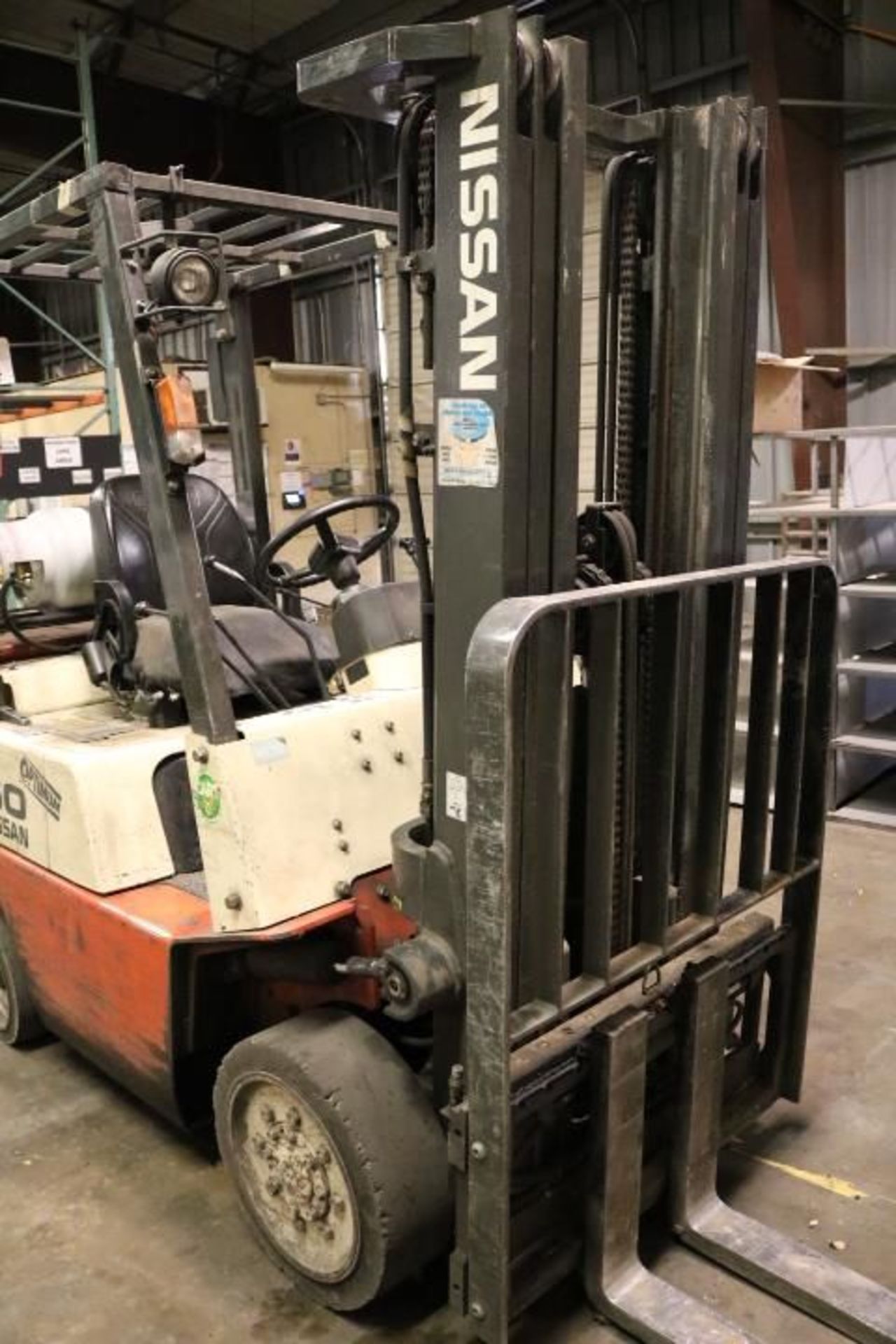 NISSAN FORKLIFT, MODEL CPJ02A25L, 5,000 LB, LPG, 3-STAGE MAST, W/ SIDE SHIFT, S/N 9W3105 - Image 4 of 4