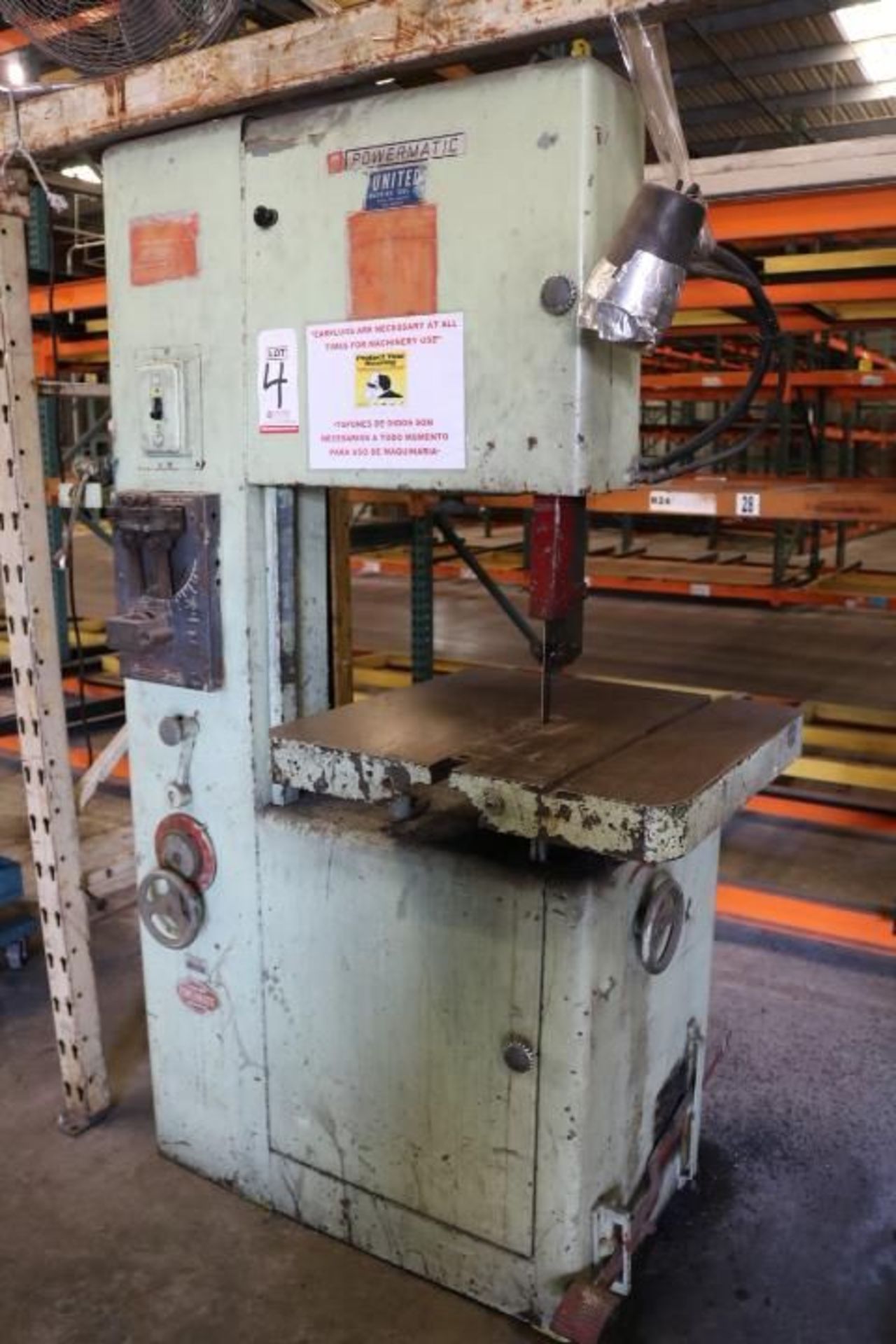 POWERMATIC VERTICAL BAND SAW, MODEL 87, S/N 67-7900 - Image 2 of 2