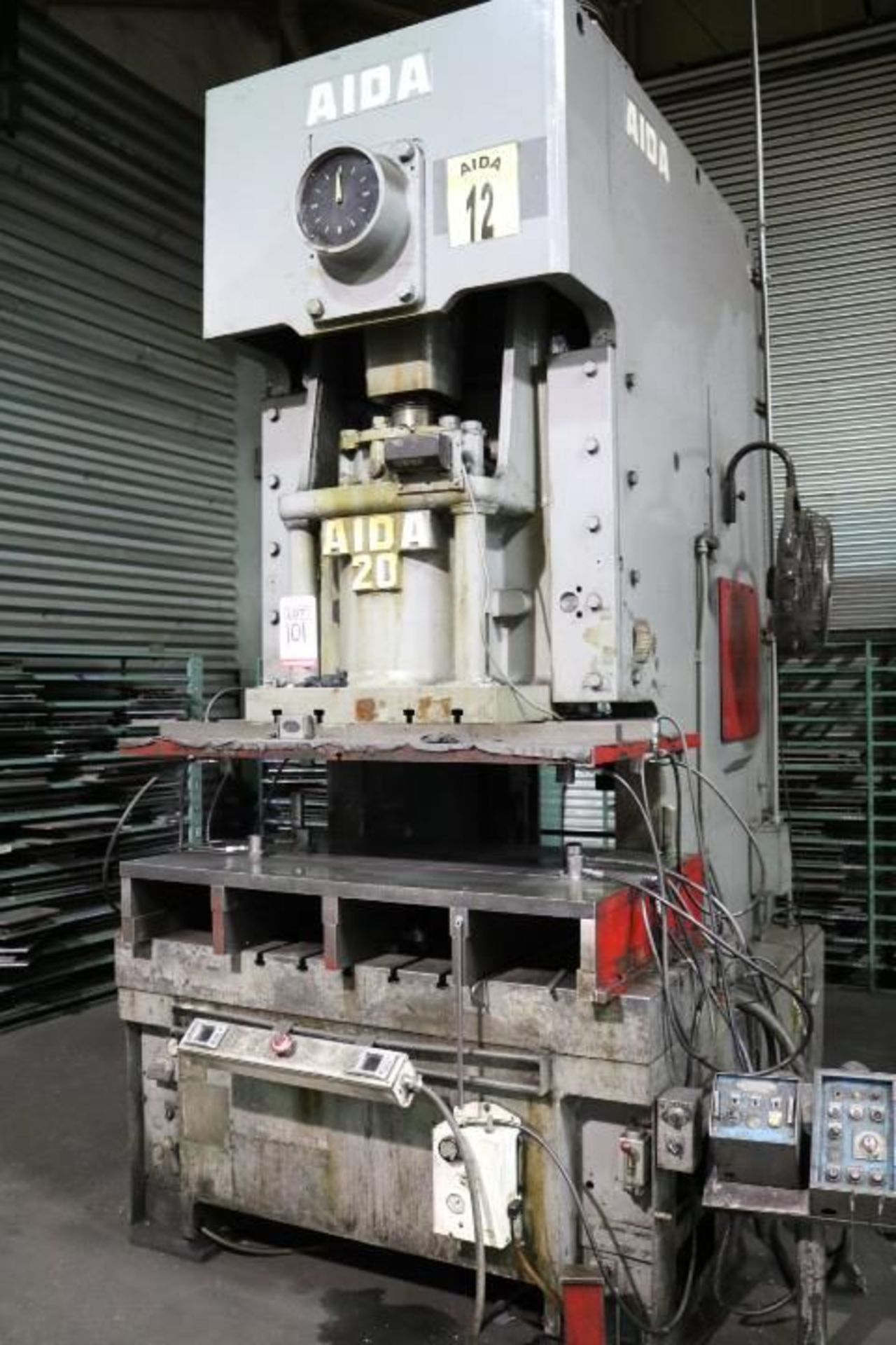 AIDA MODEL C1-20 (2), 220-TON MECHANICAL GAP FRAME PRESS, S/N 10520-052 (NEW 1975 EST.), 9.8"