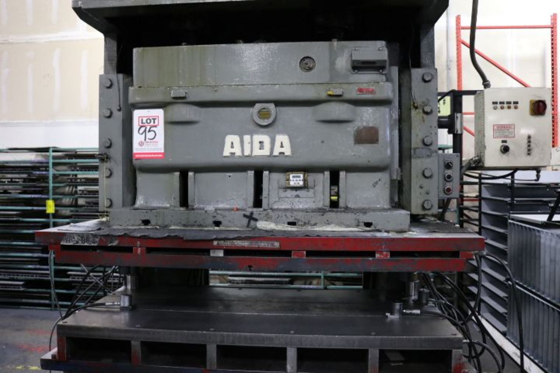 AIDA MODEL PD-XGC-100, 100-TON GAP FRAME PRESS, S/N 10610-0007, 6.6" STROKE, 50-SPM, 64.9" X 23.6" - Image 2 of 11