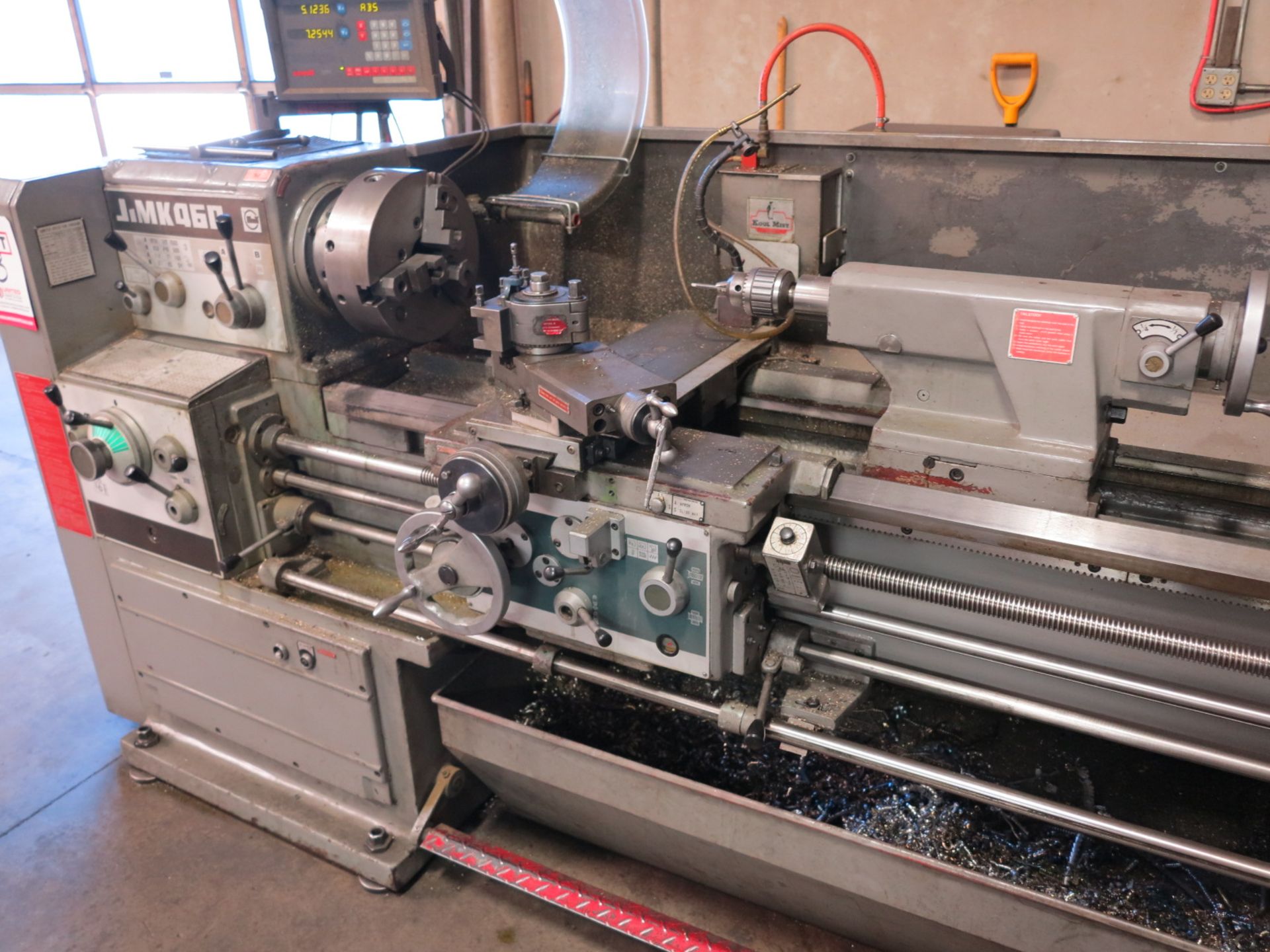 ENGINE LATHE, 18" X 60" CC, 12" 3 JAW CHUCK, 3" HOLE THRU, 37-1500 RPM, TAILSTOCK, NEWALL XY DRO, - Image 6 of 14