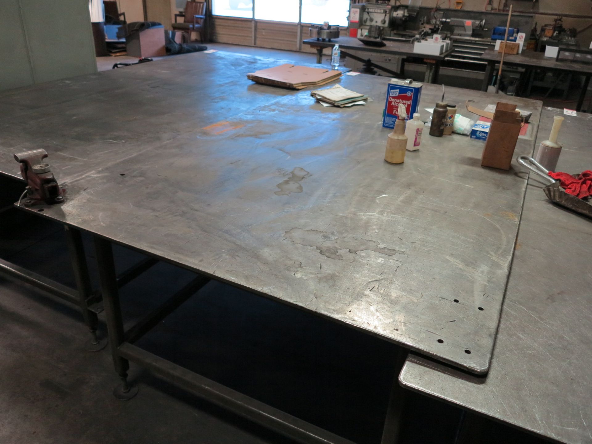 5' X 10' STEEL TABLE, TOP IS 1/2" THICK - Image 2 of 4